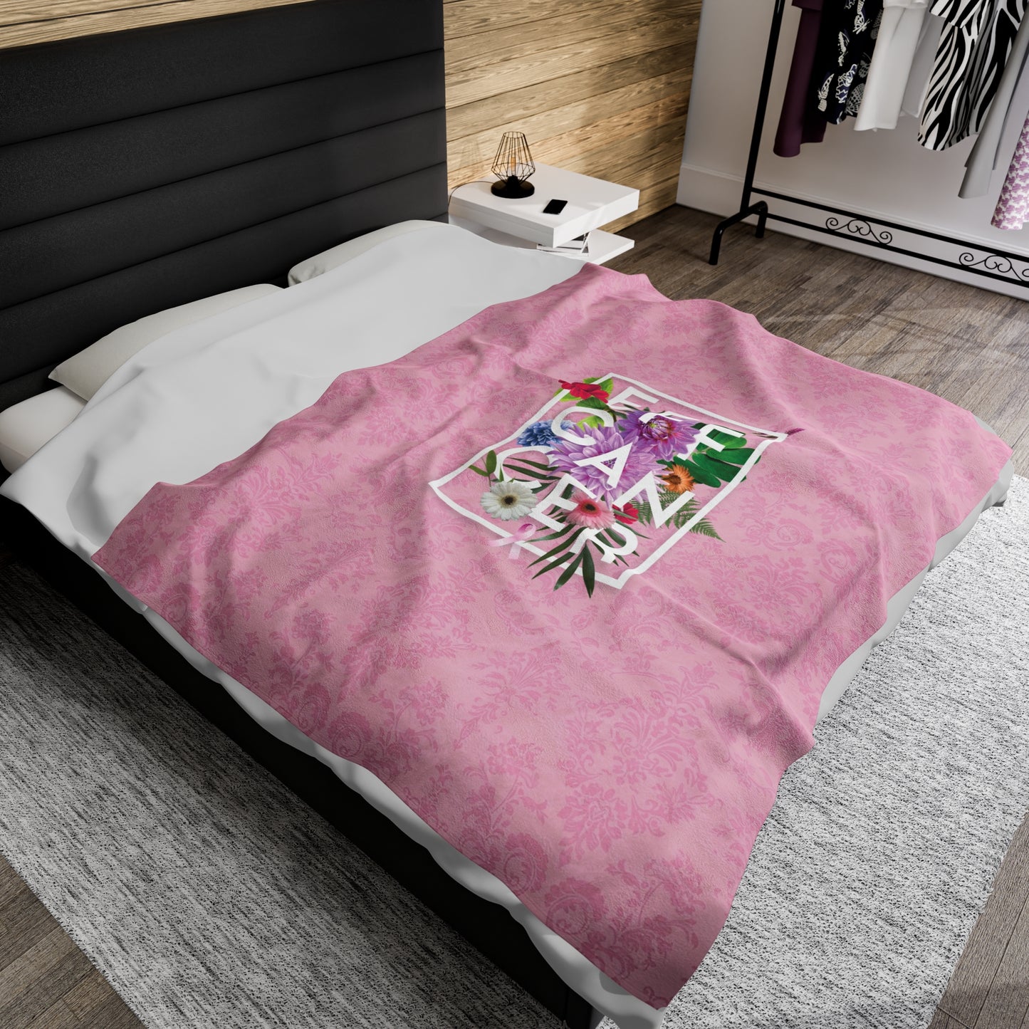 Floral Eff Plush Blanket