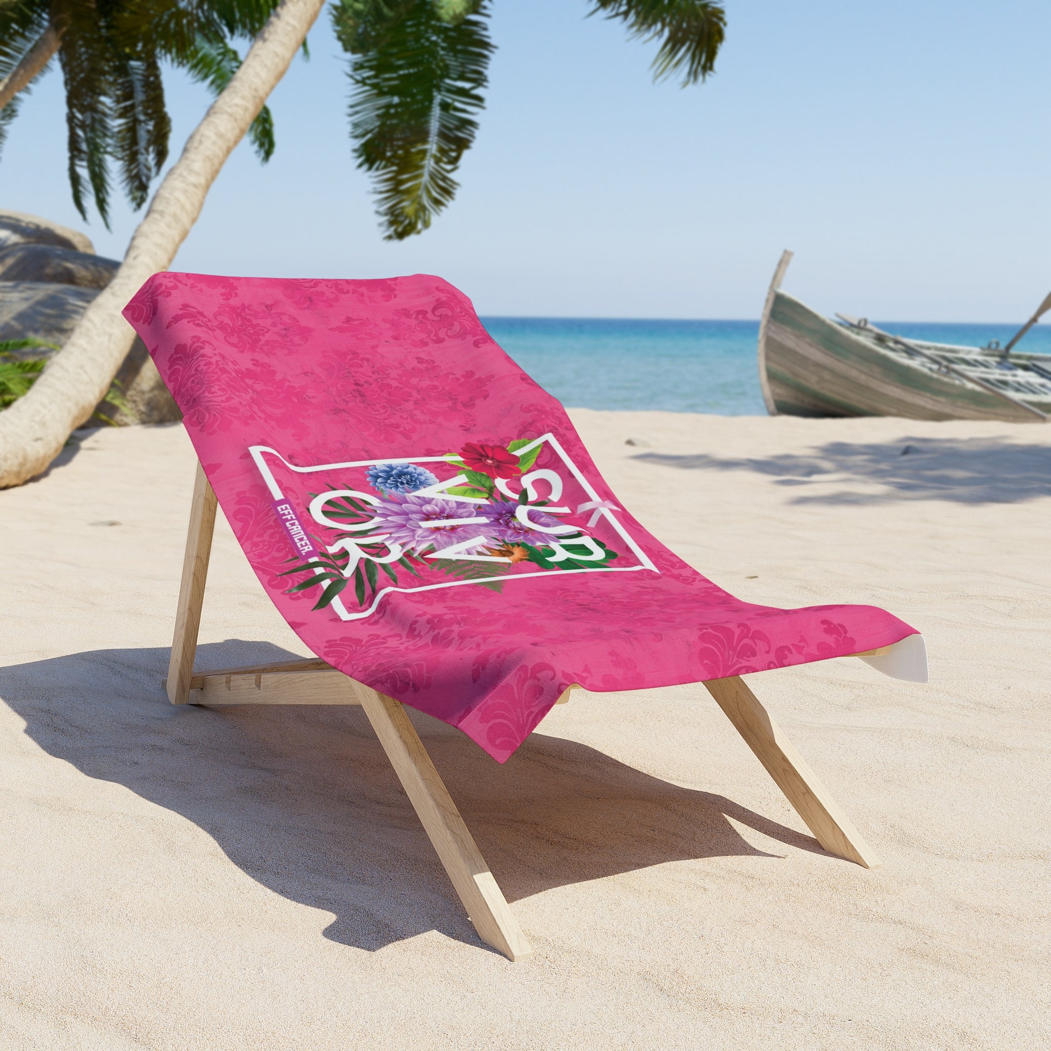 Floral Survival Beach Towel