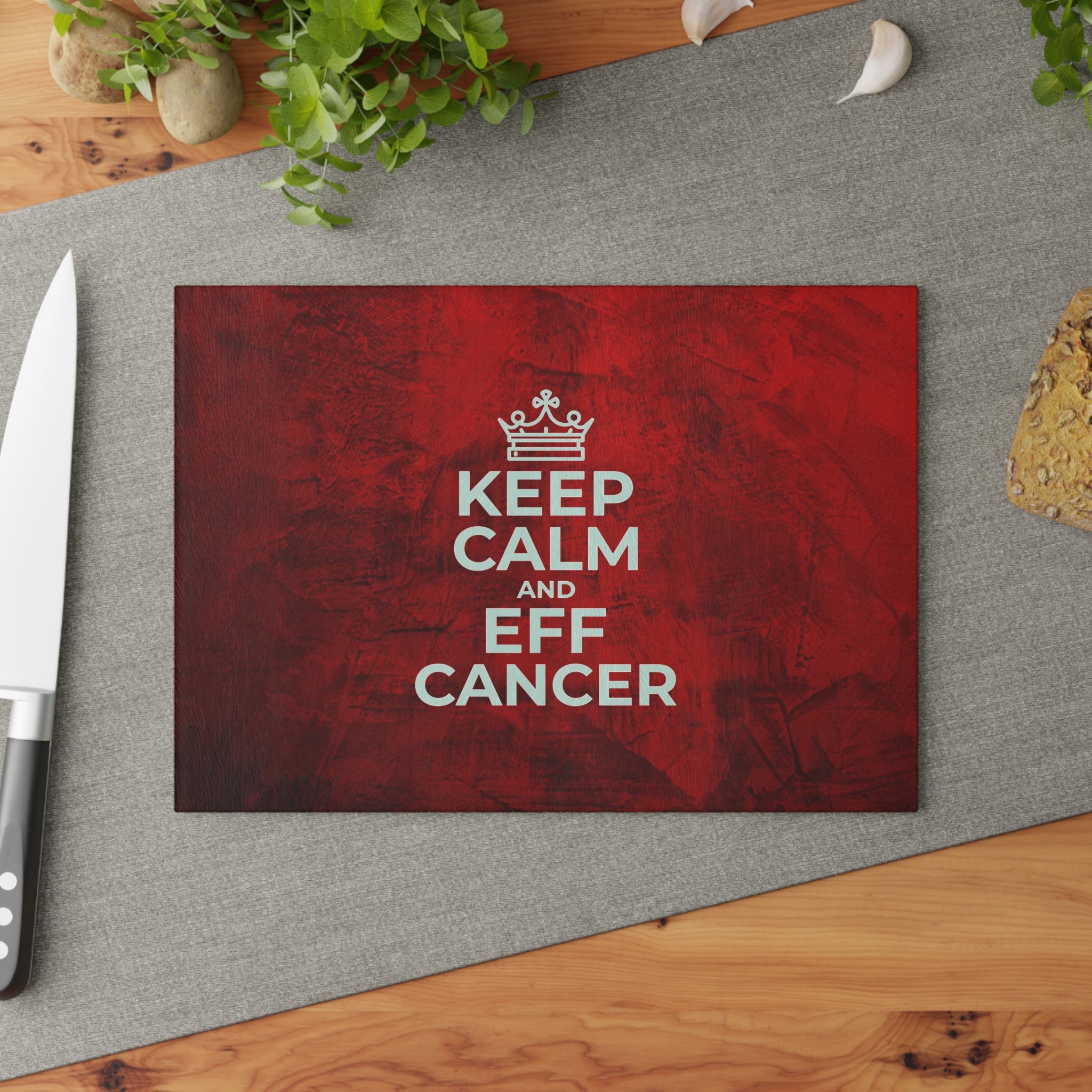 Keep Calm Glass Cutting Board