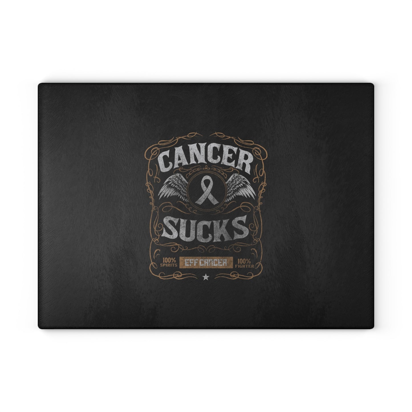 Vintage Sucks Glass Cutting Board