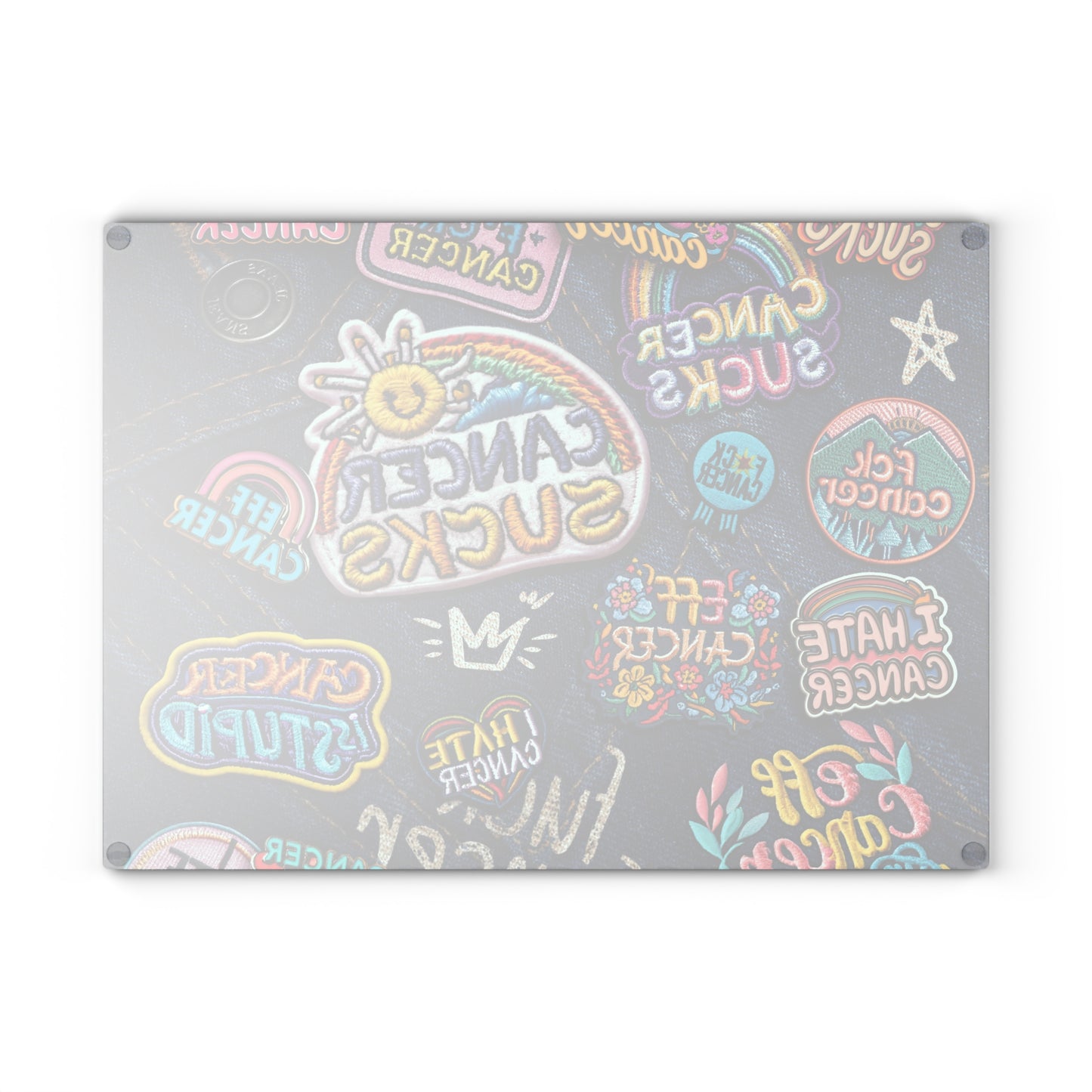 Patchy Glass Cutting Board