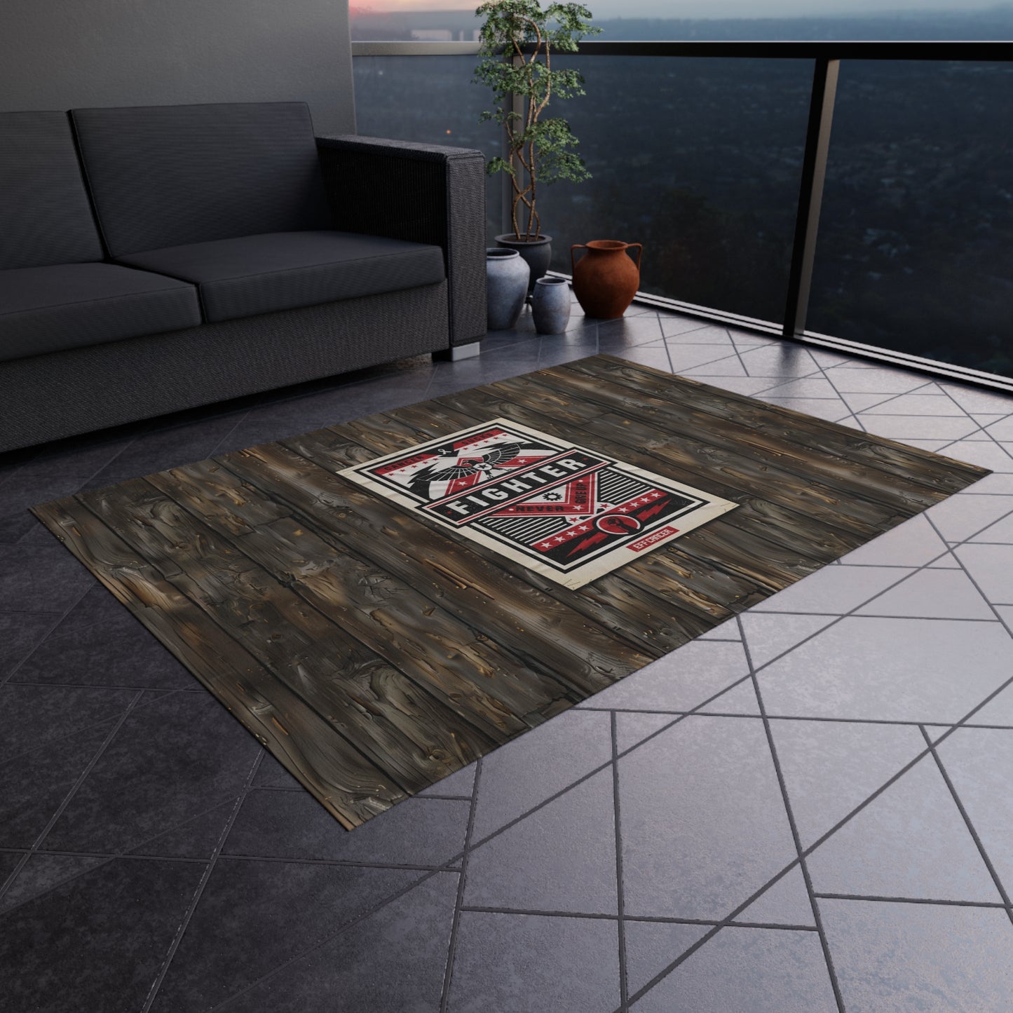 Fighter Street Outdoor Rug