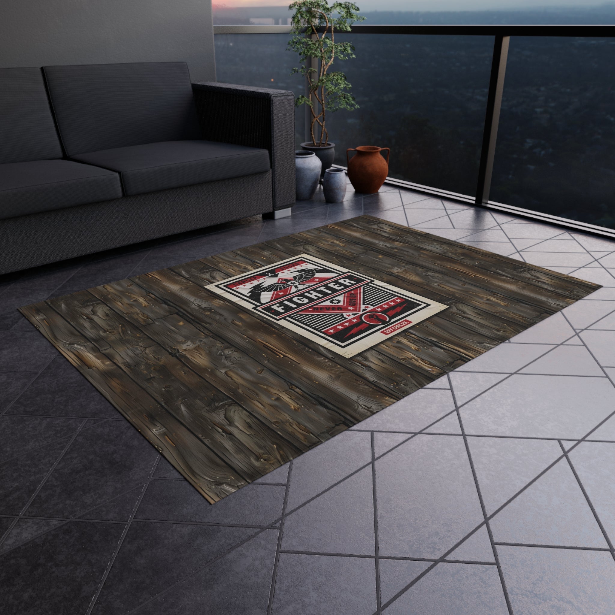 Fighter Street Outdoor Rug