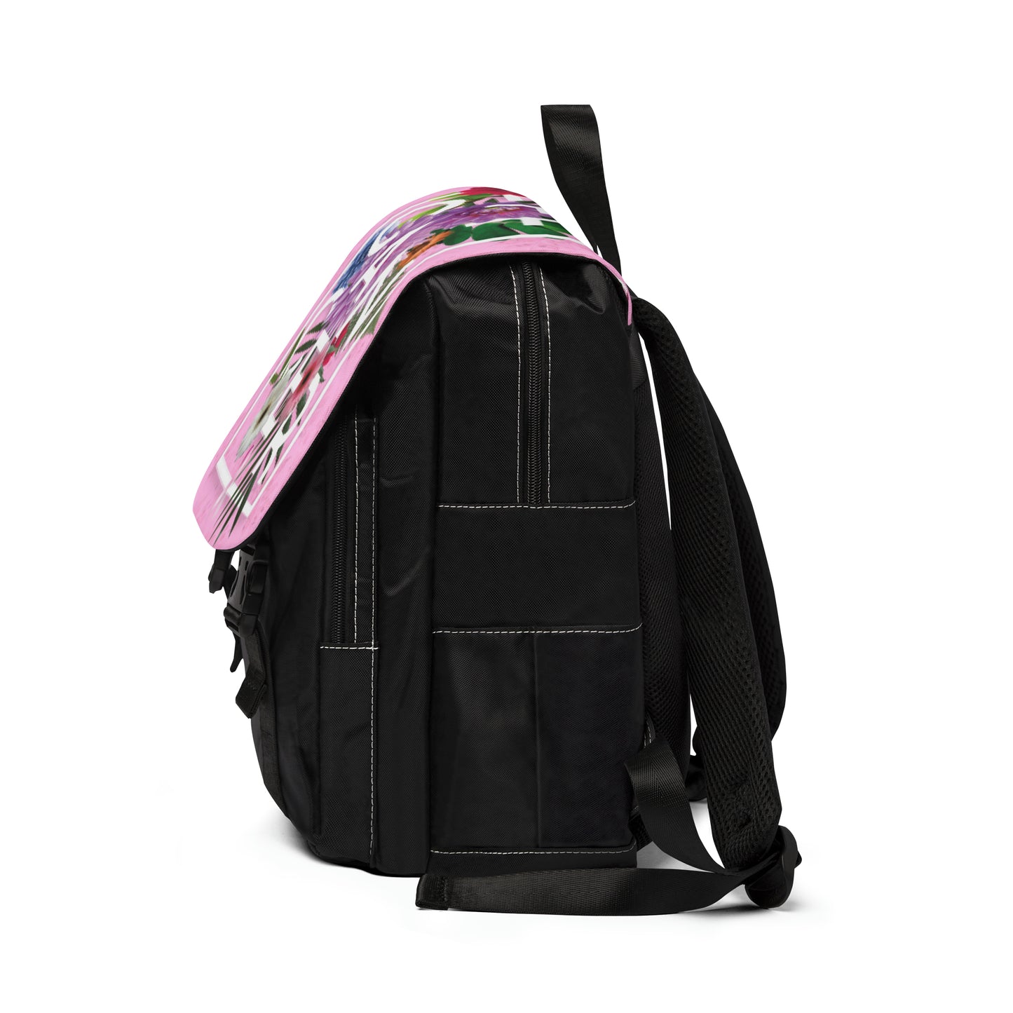 Floral Eff  Front Flap Backpack