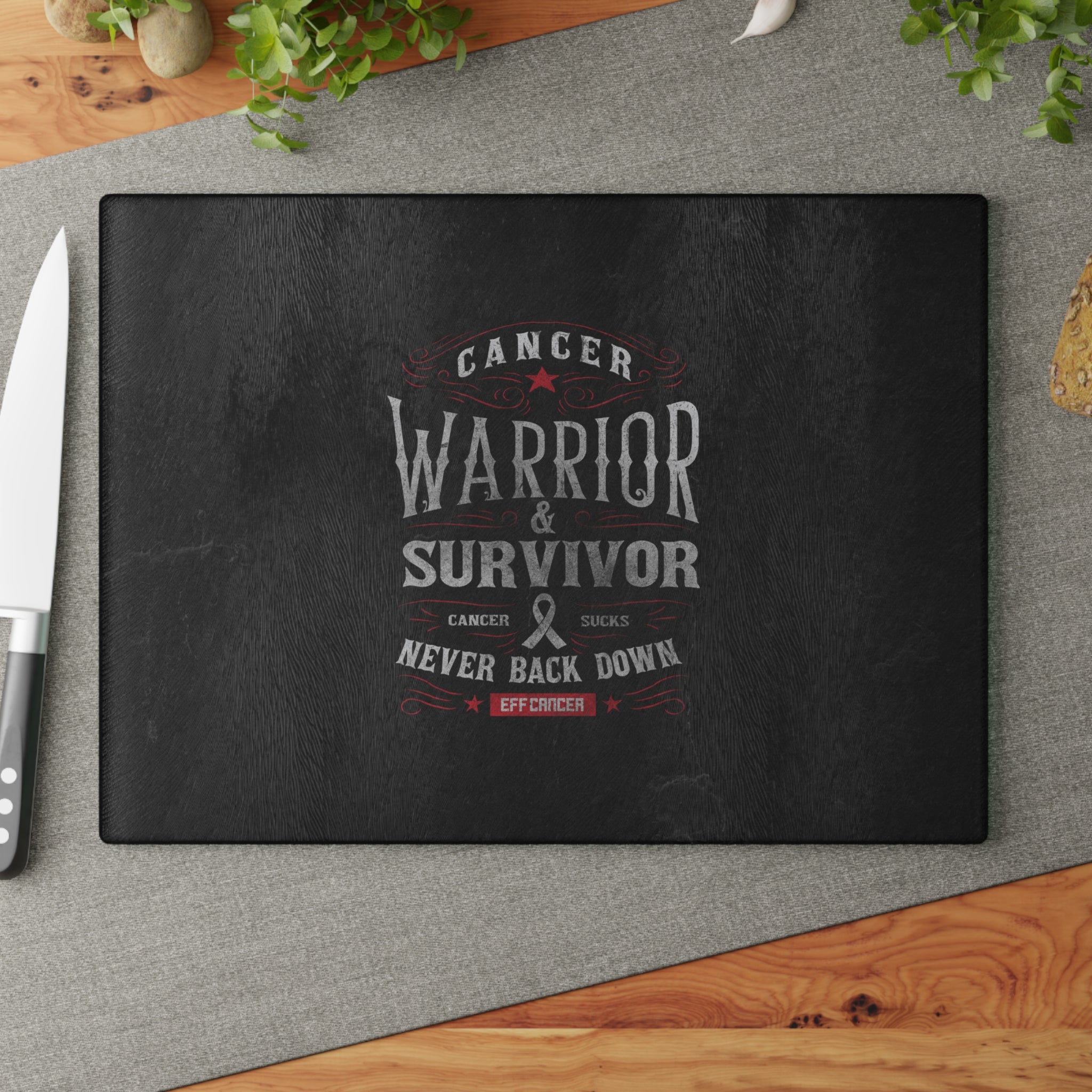 Vintage Warrior Glass Cutting Board