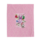 Floral Eff Plush Blanket