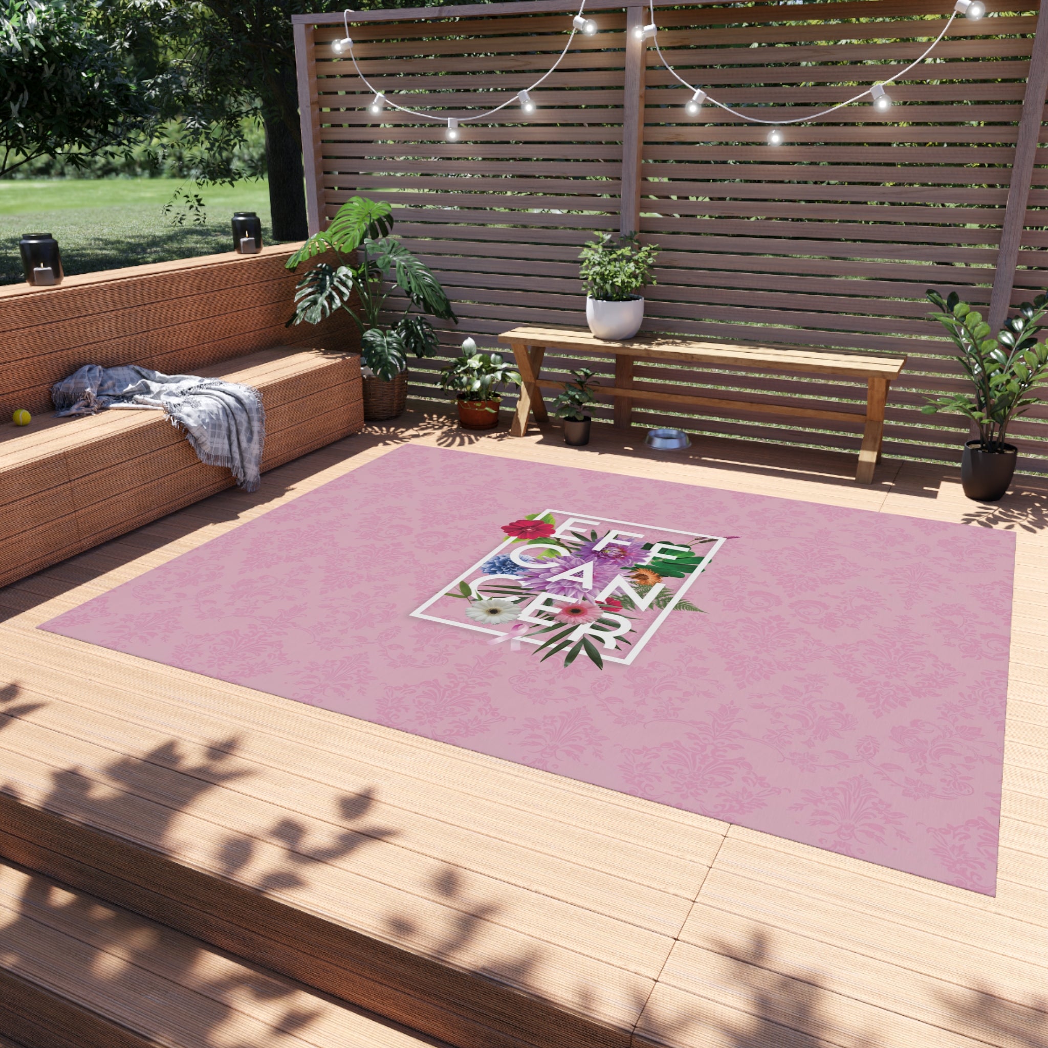 Floral Eff Outdoor Rug