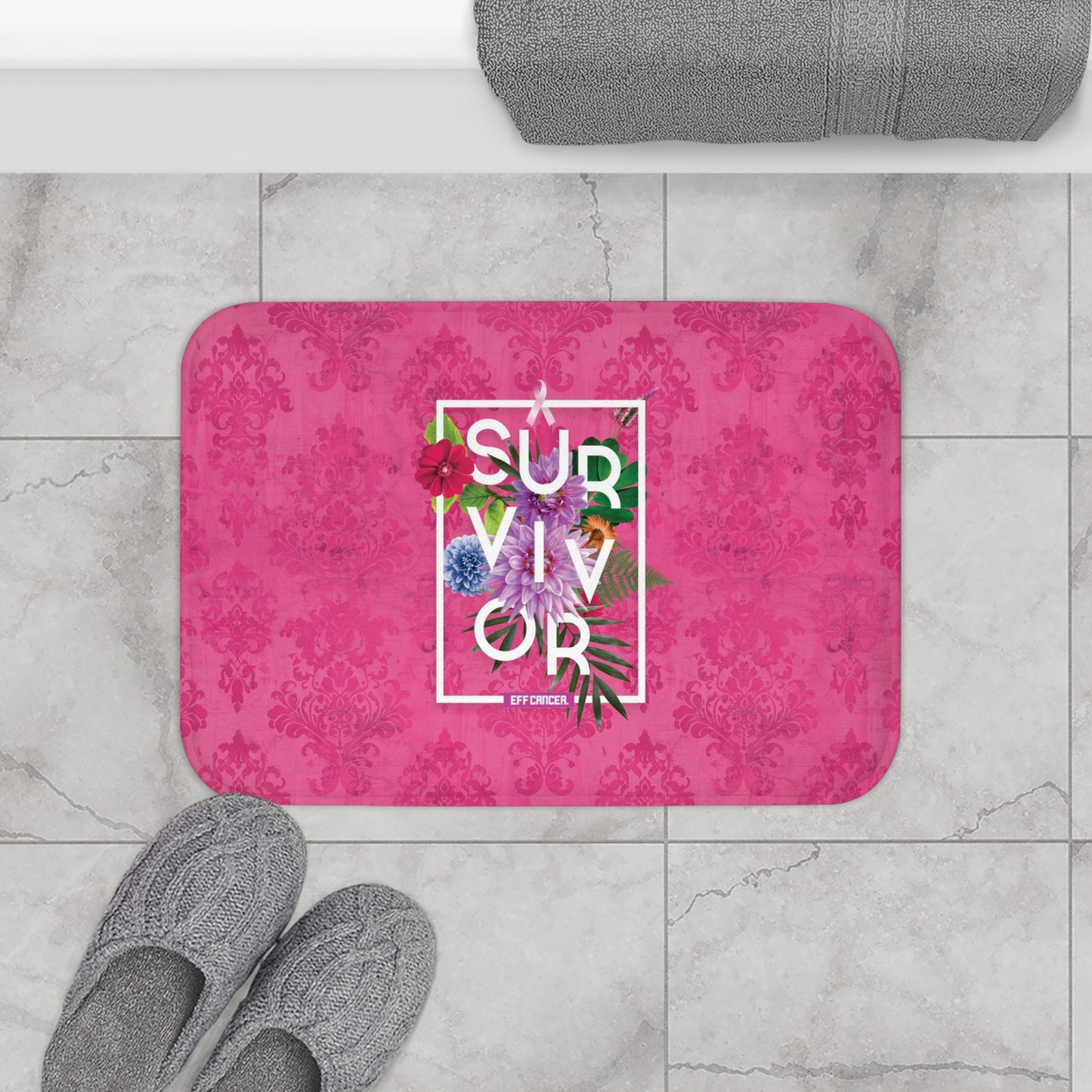 Floral Survival Bath Mat