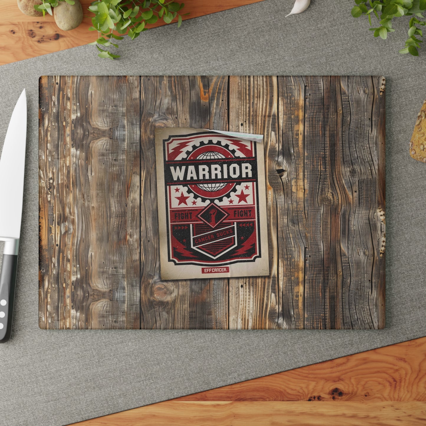 Warrior Street Glass Cutting Board