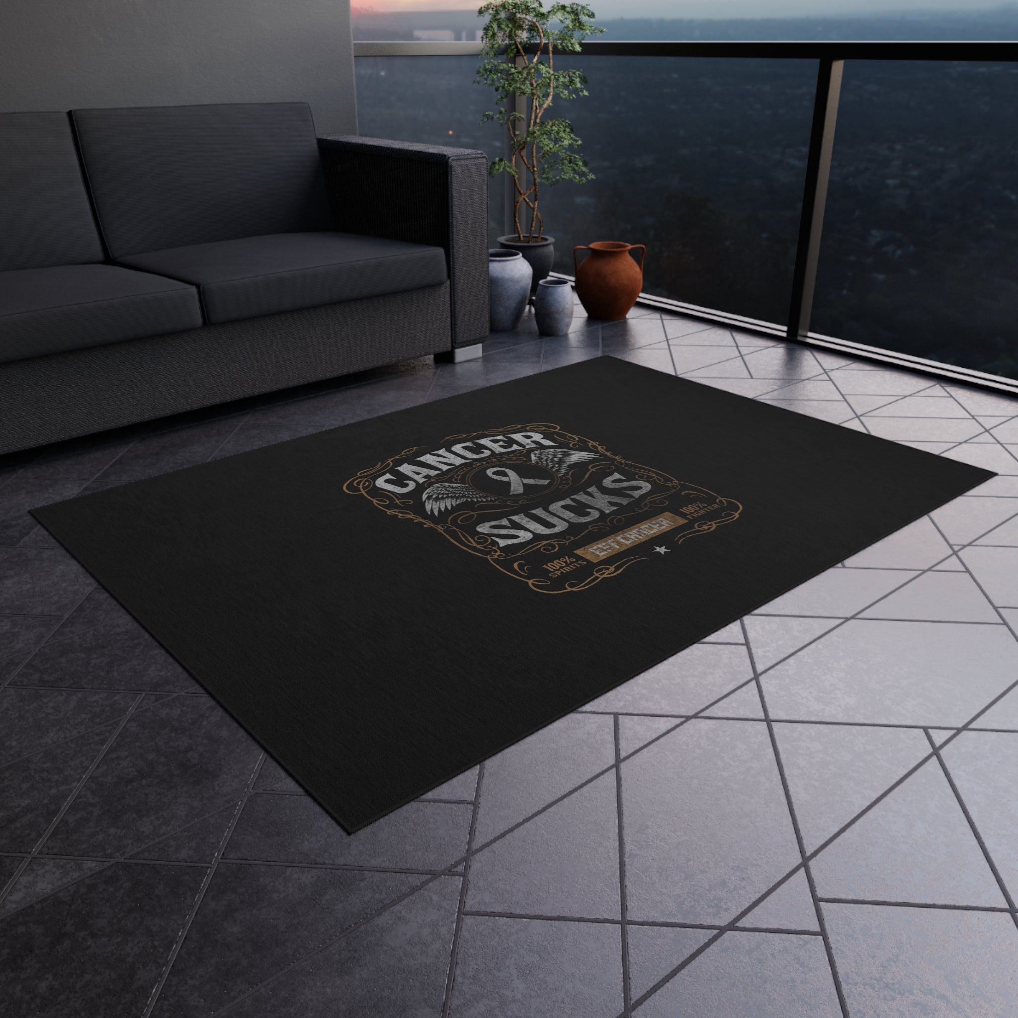 Vintage Sucks Outdoor Rug