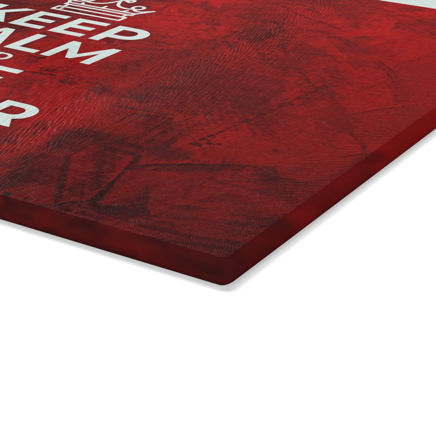 Keep Calm Glass Cutting Board