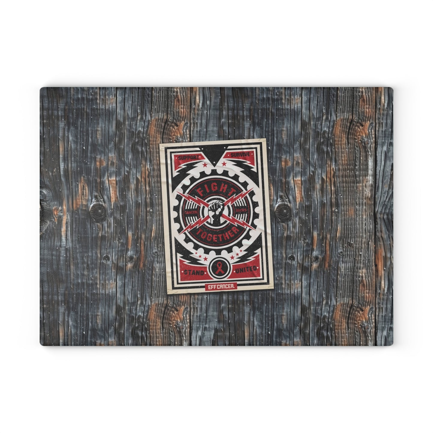 Fight Together Street Glass Cutting Board