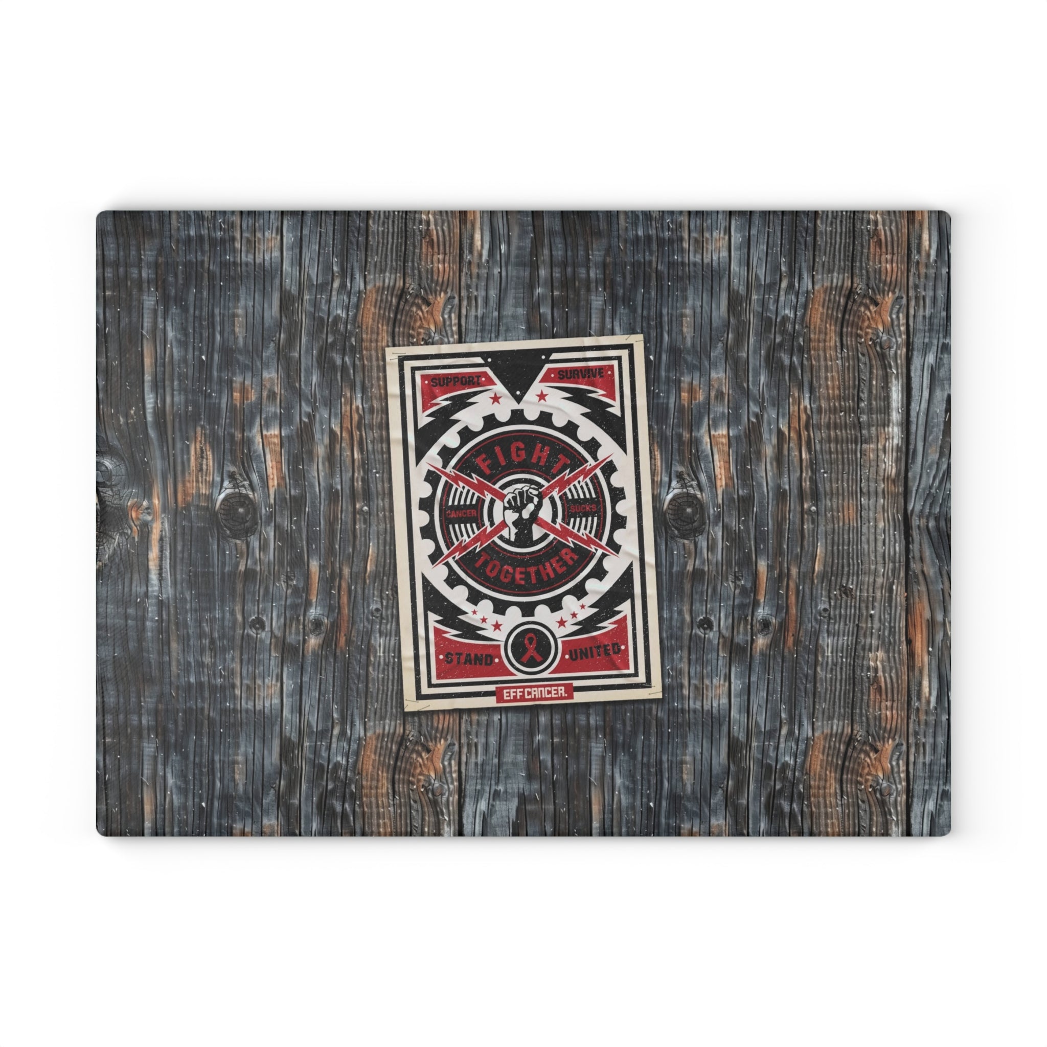 Fight Together Street Glass Cutting Board