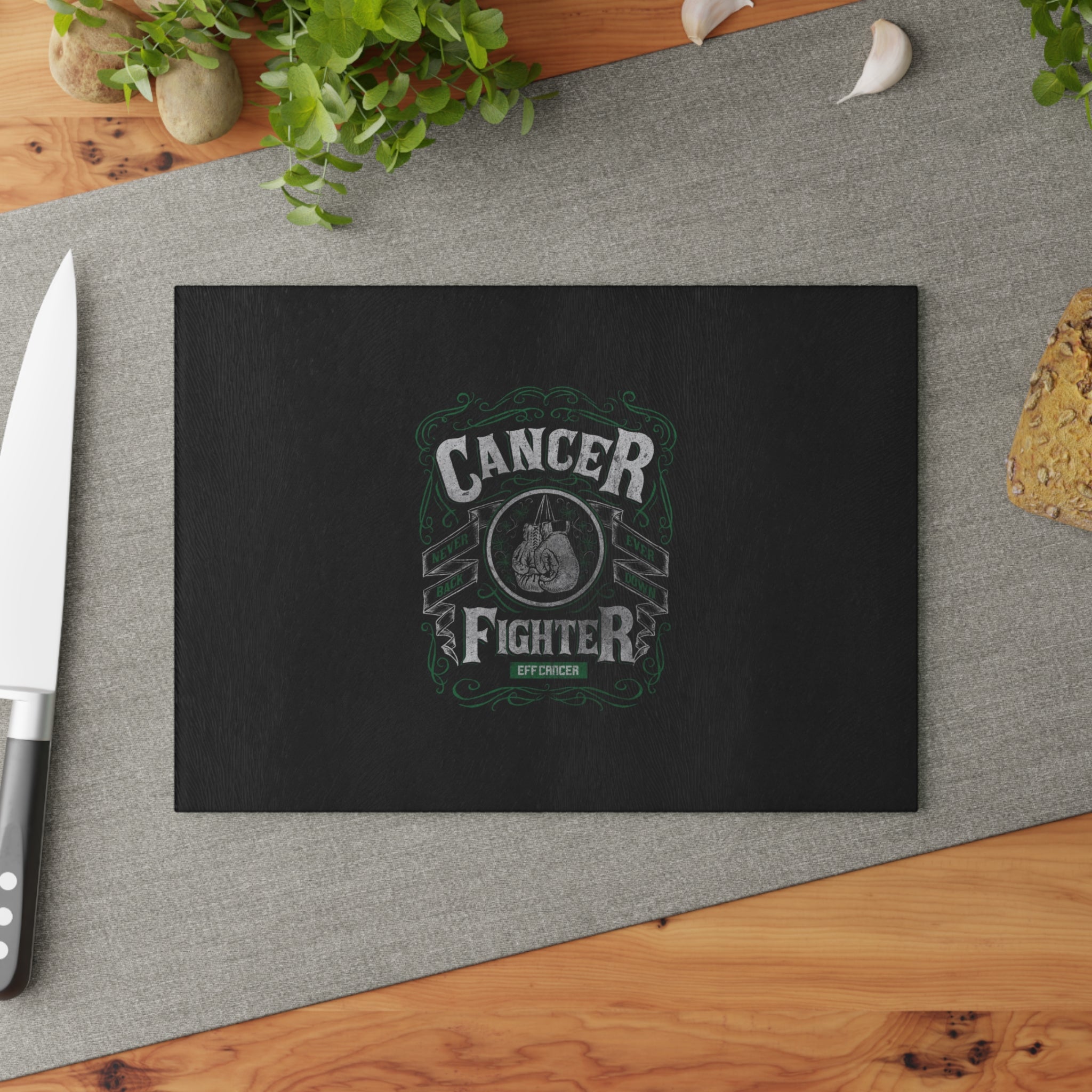 Vintage Fighter Glass Cutting Board