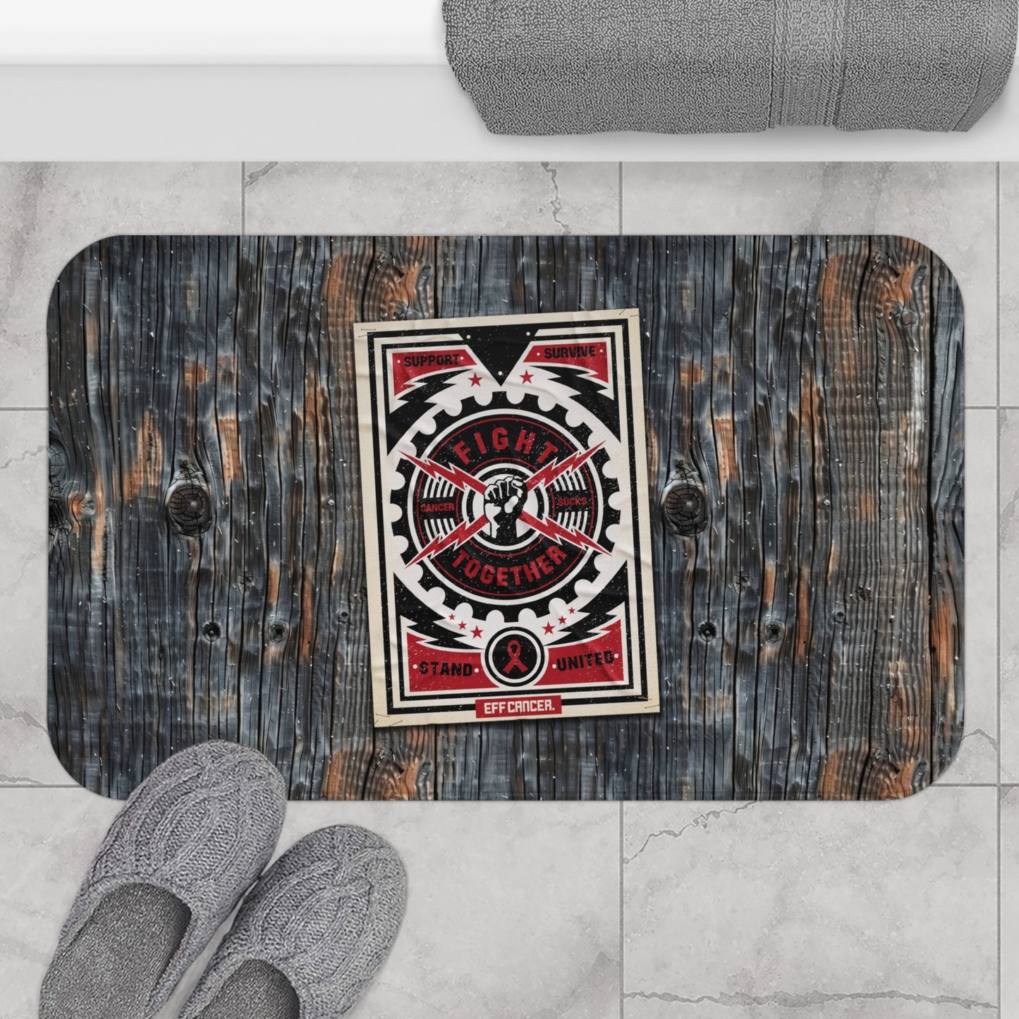 Fight Together Street Bath Mat