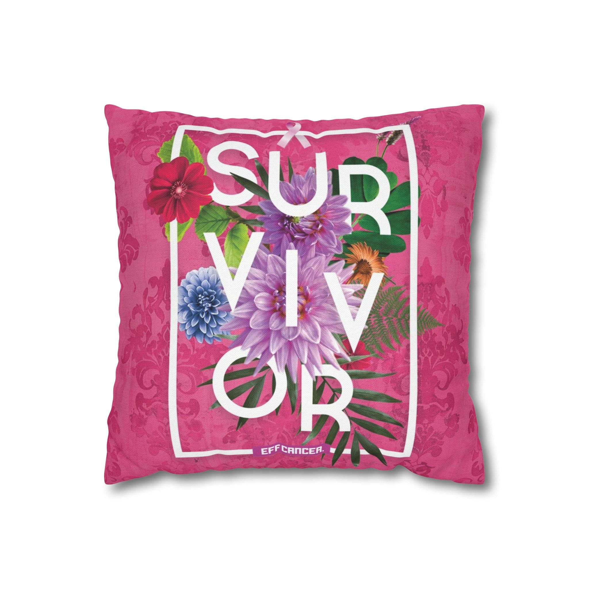 Floral Survivor Pillow Cover