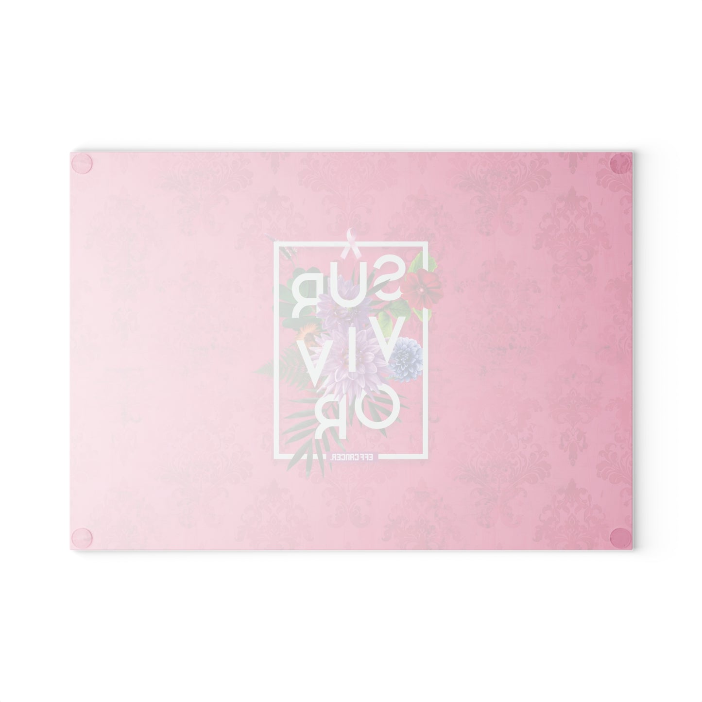 Floral Survival Glass Cutting Board
