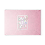 Floral Survival Glass Cutting Board