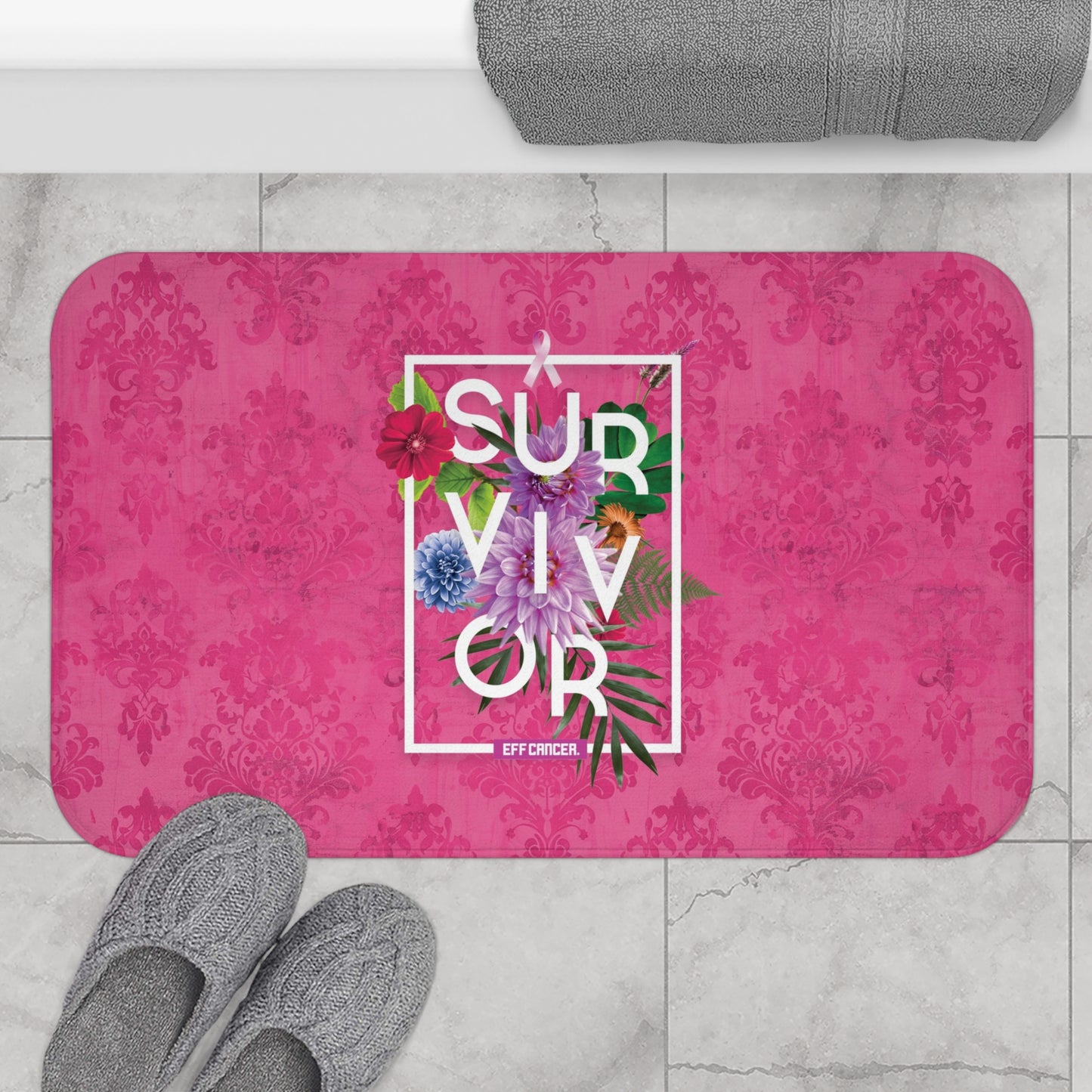 Floral Survival Bath Mat