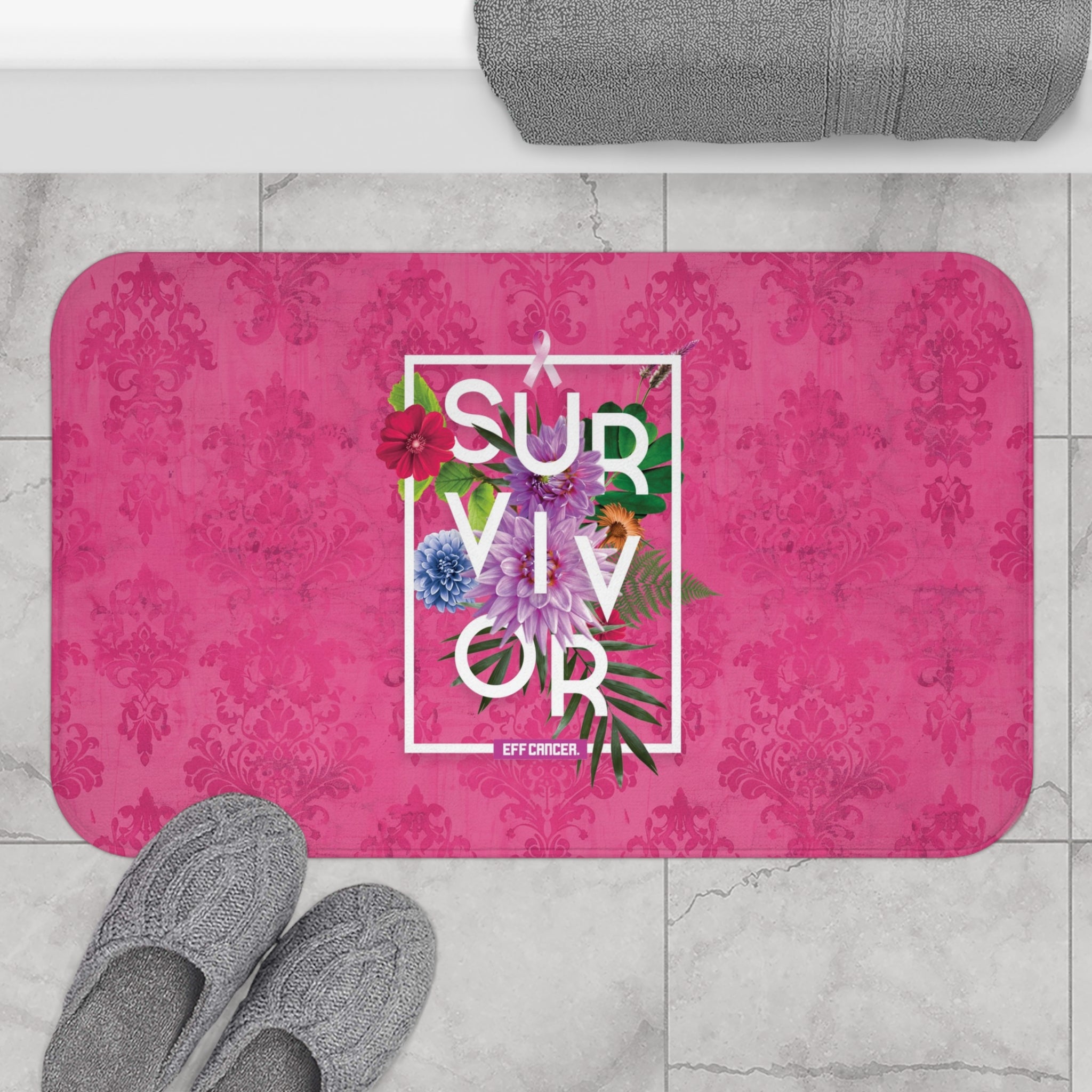 Floral Survival Bath Mat