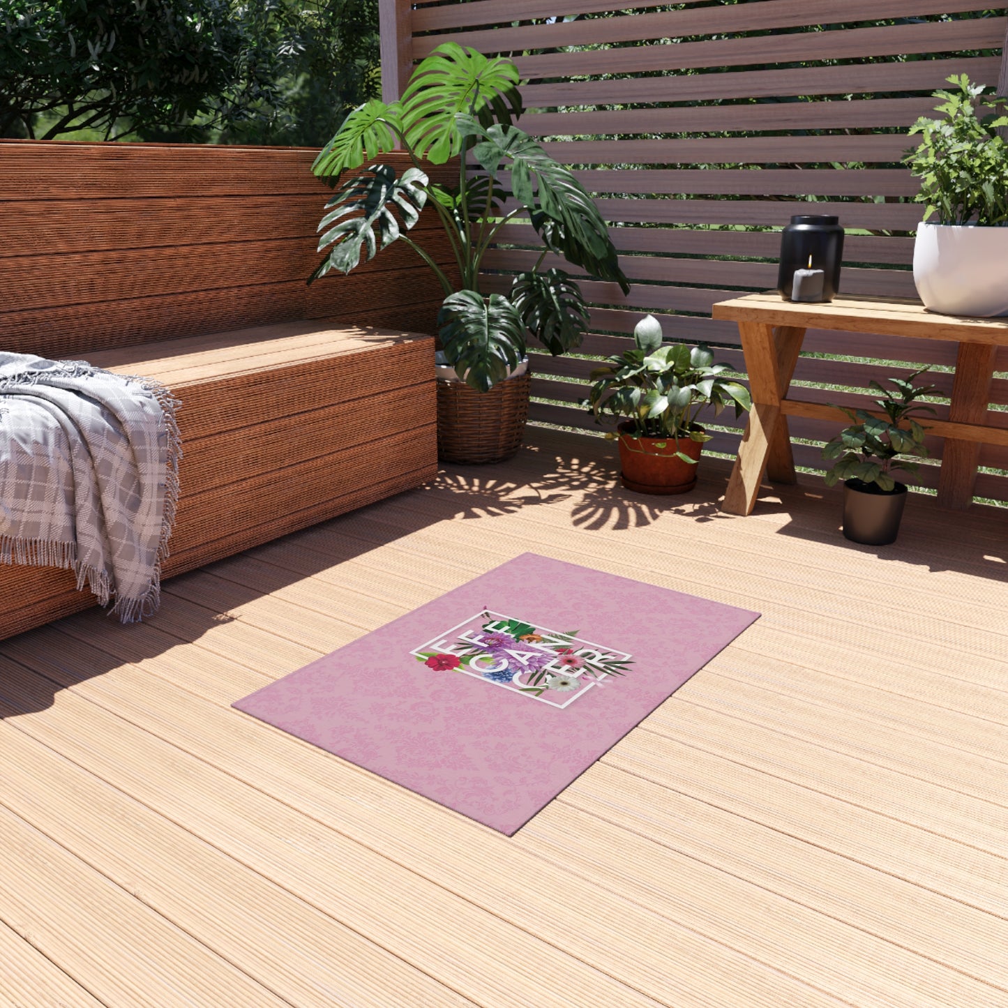 Floral Eff Outdoor Rug