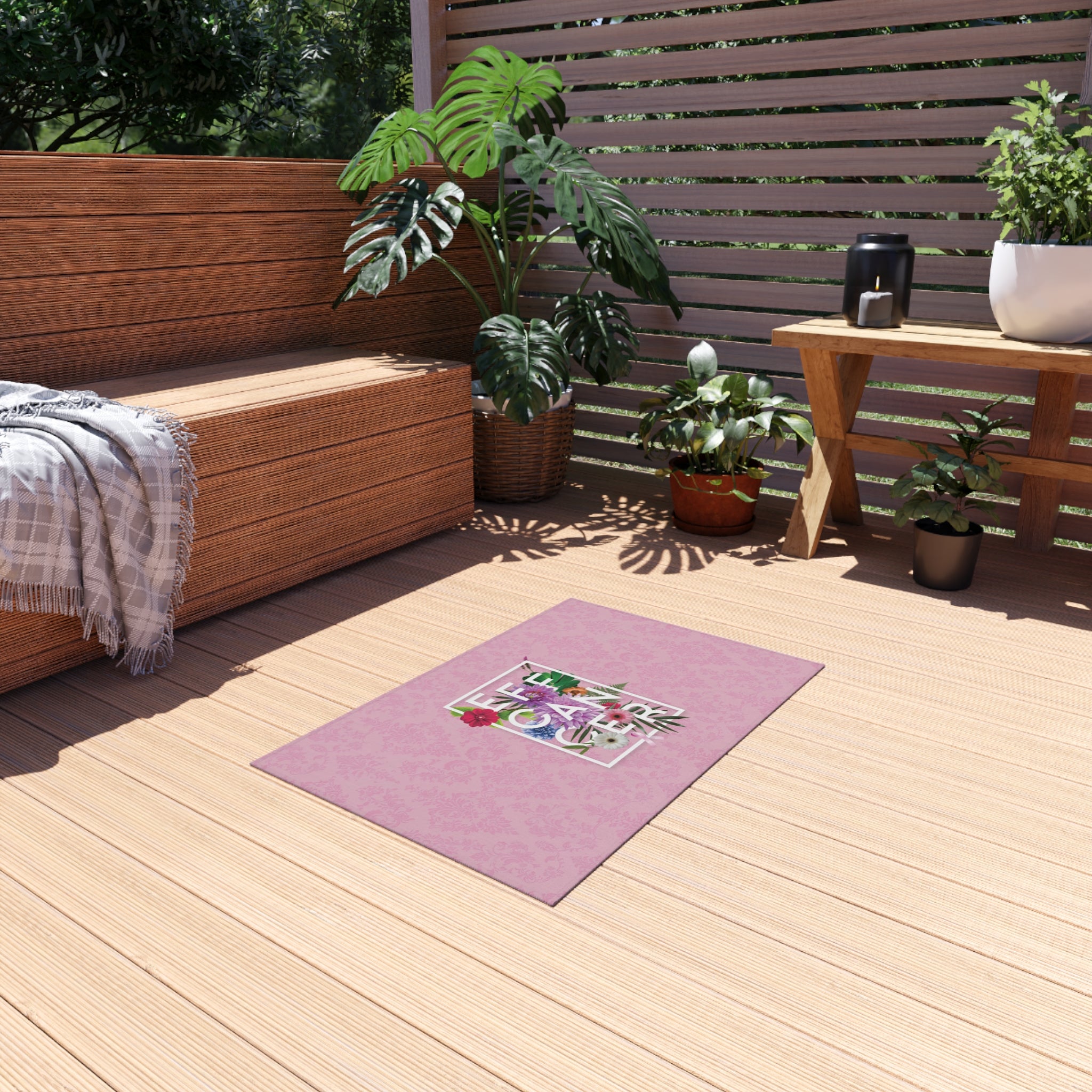 Floral Eff Outdoor Rug