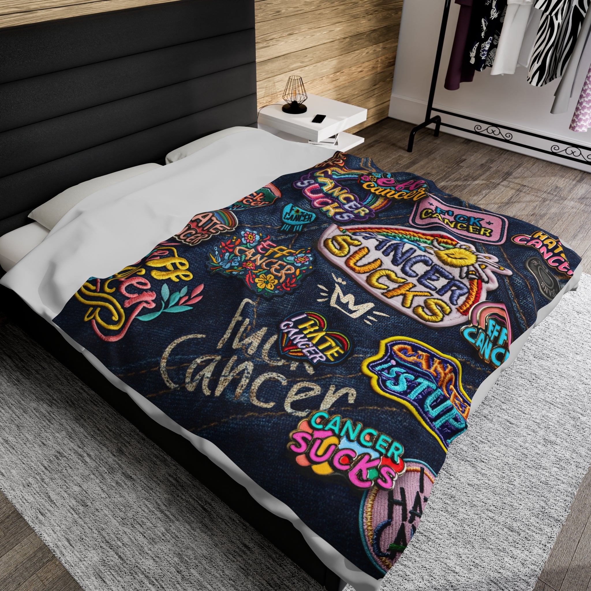 Patchy Plush Blanket