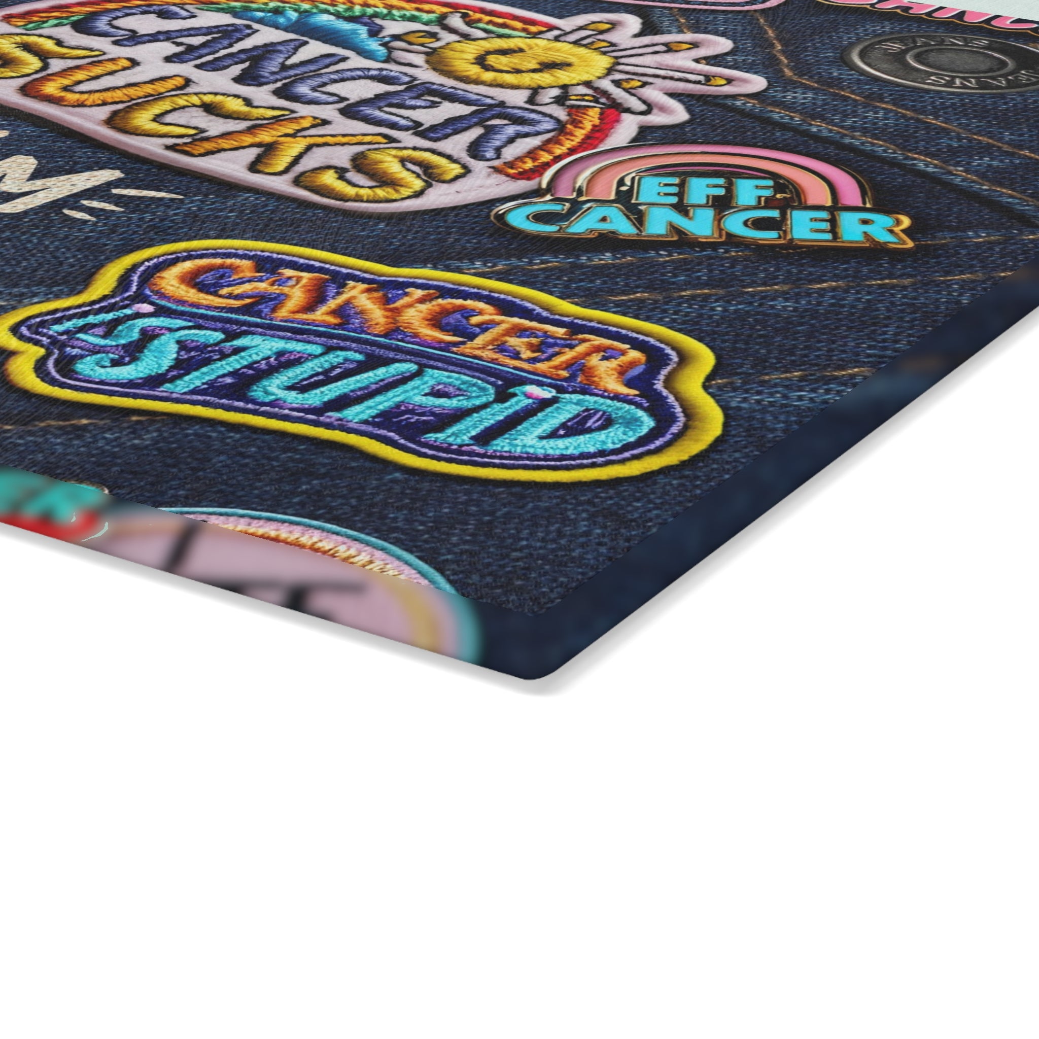 Patchy Glass Cutting Board