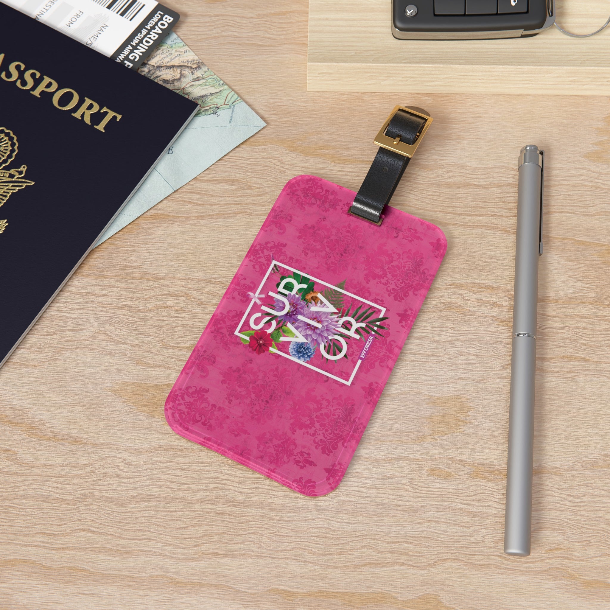 Floral Survival Luggage Tag