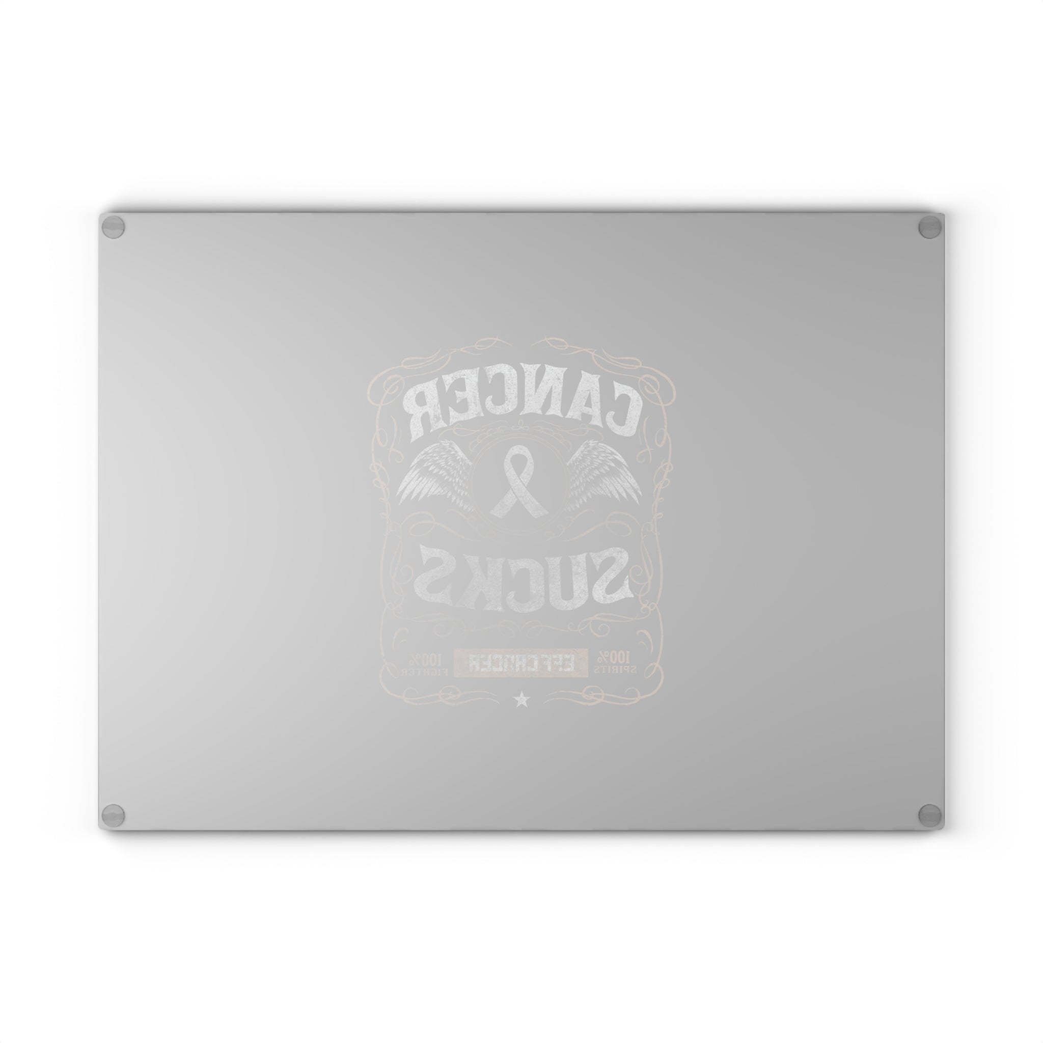 Vintage Sucks Glass Cutting Board