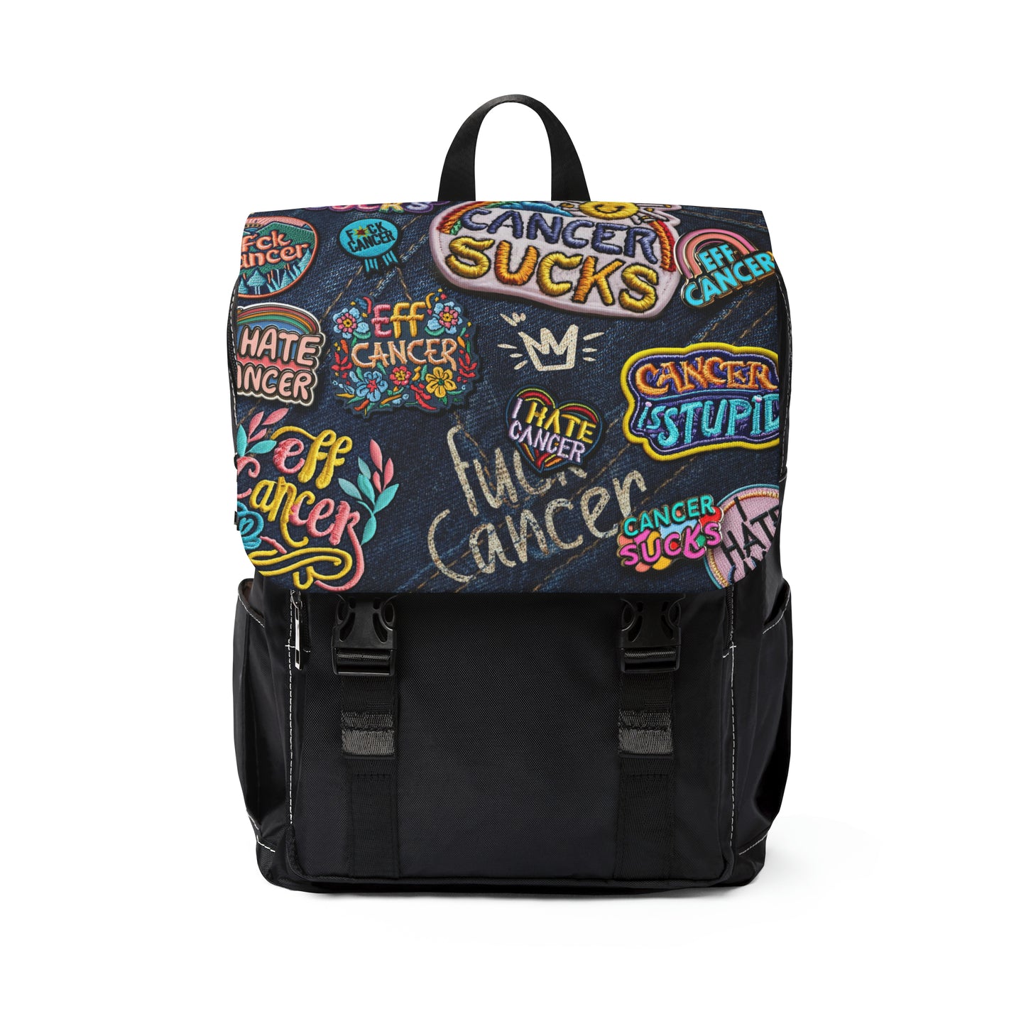 Patchy Front Flap Backpack