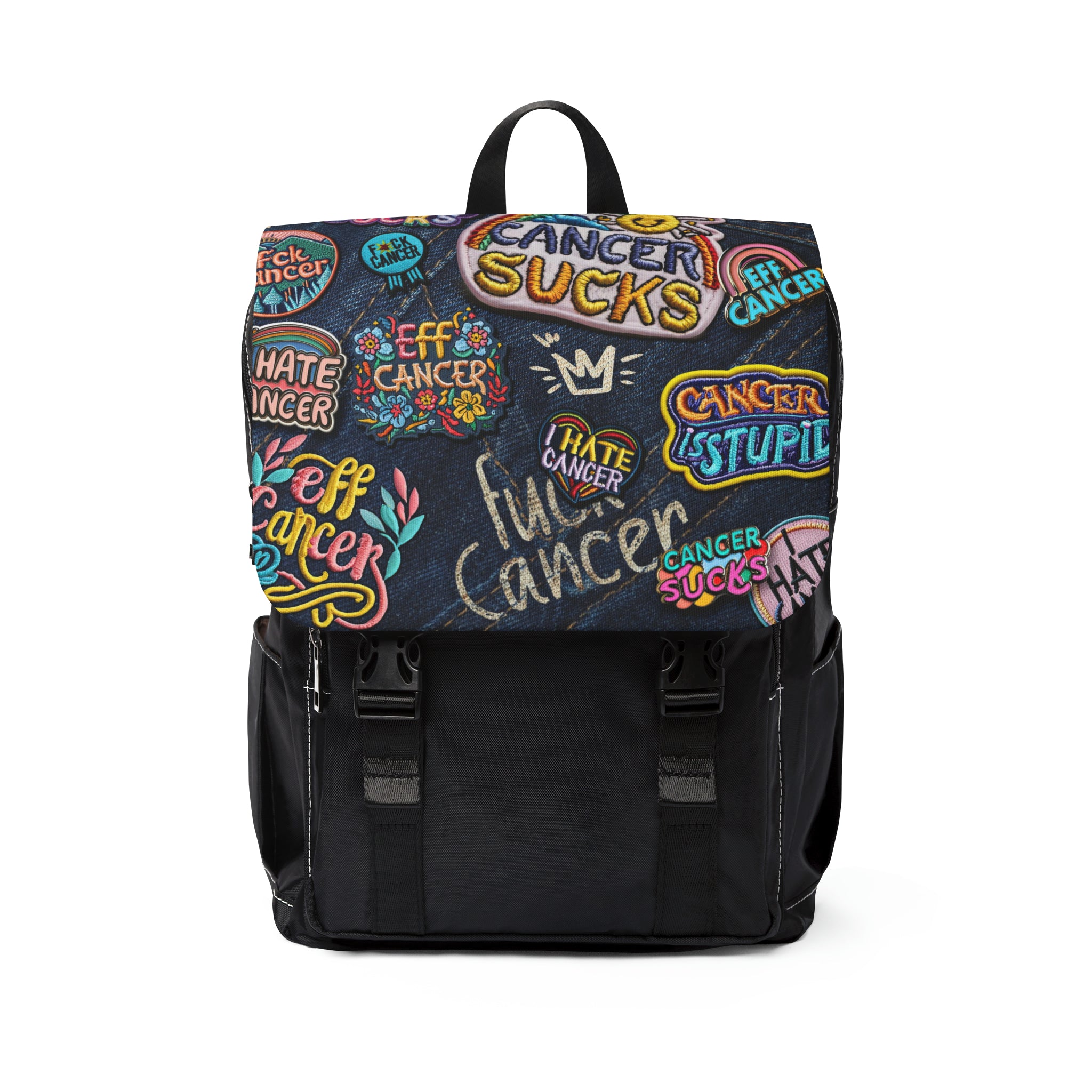 Patchy Front Flap Backpack