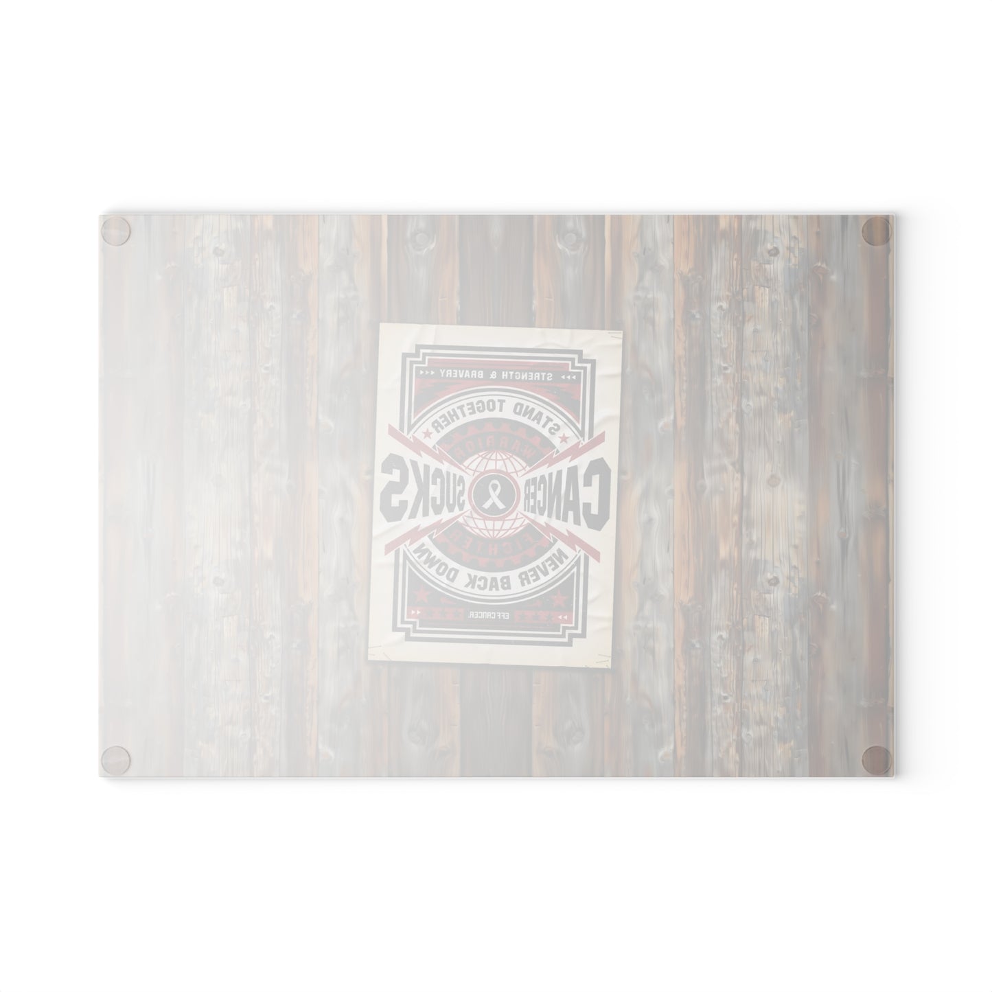 Cancer Sucks Street Glass Cutting Board