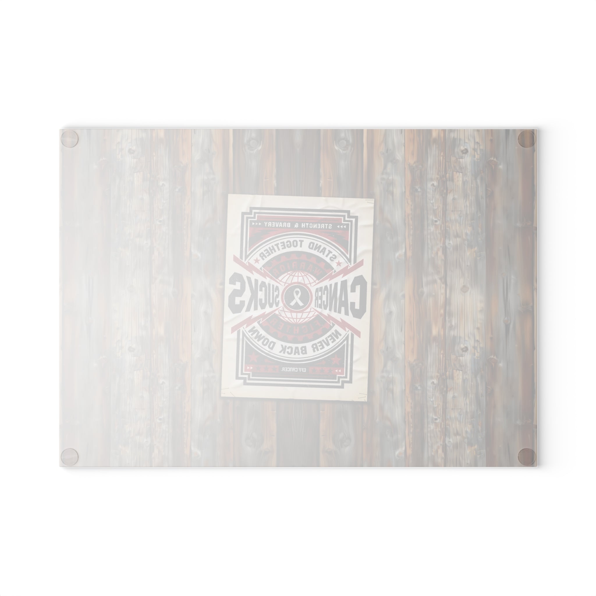 Cancer Sucks Street Glass Cutting Board