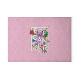 Floral Eff Glass Cutting Board