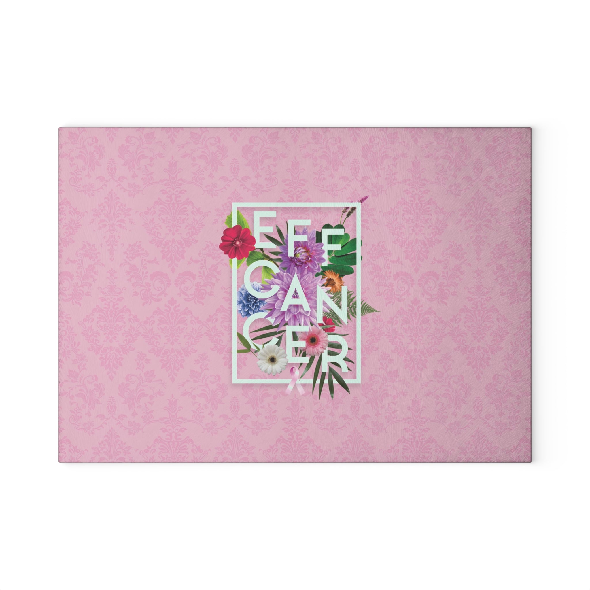 Floral Eff Glass Cutting Board