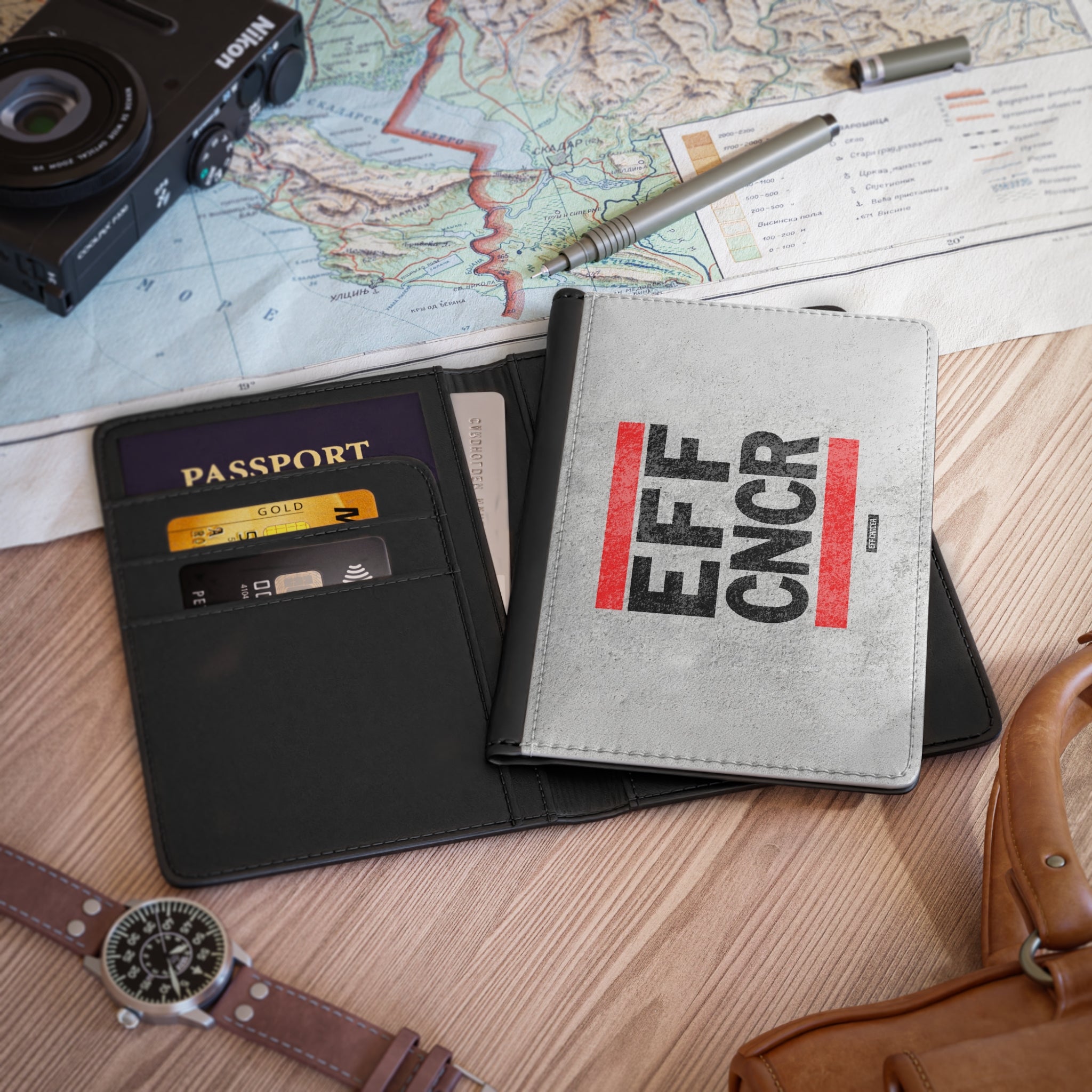 EFF CNCR Passport Wallet