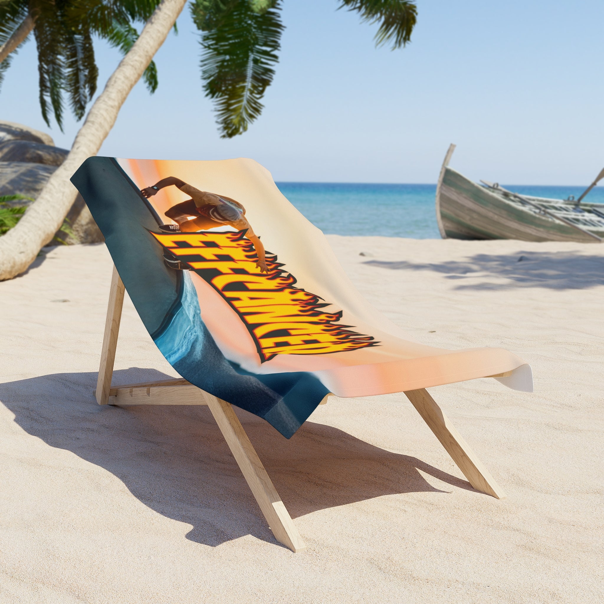 Thrashed Beach Towel