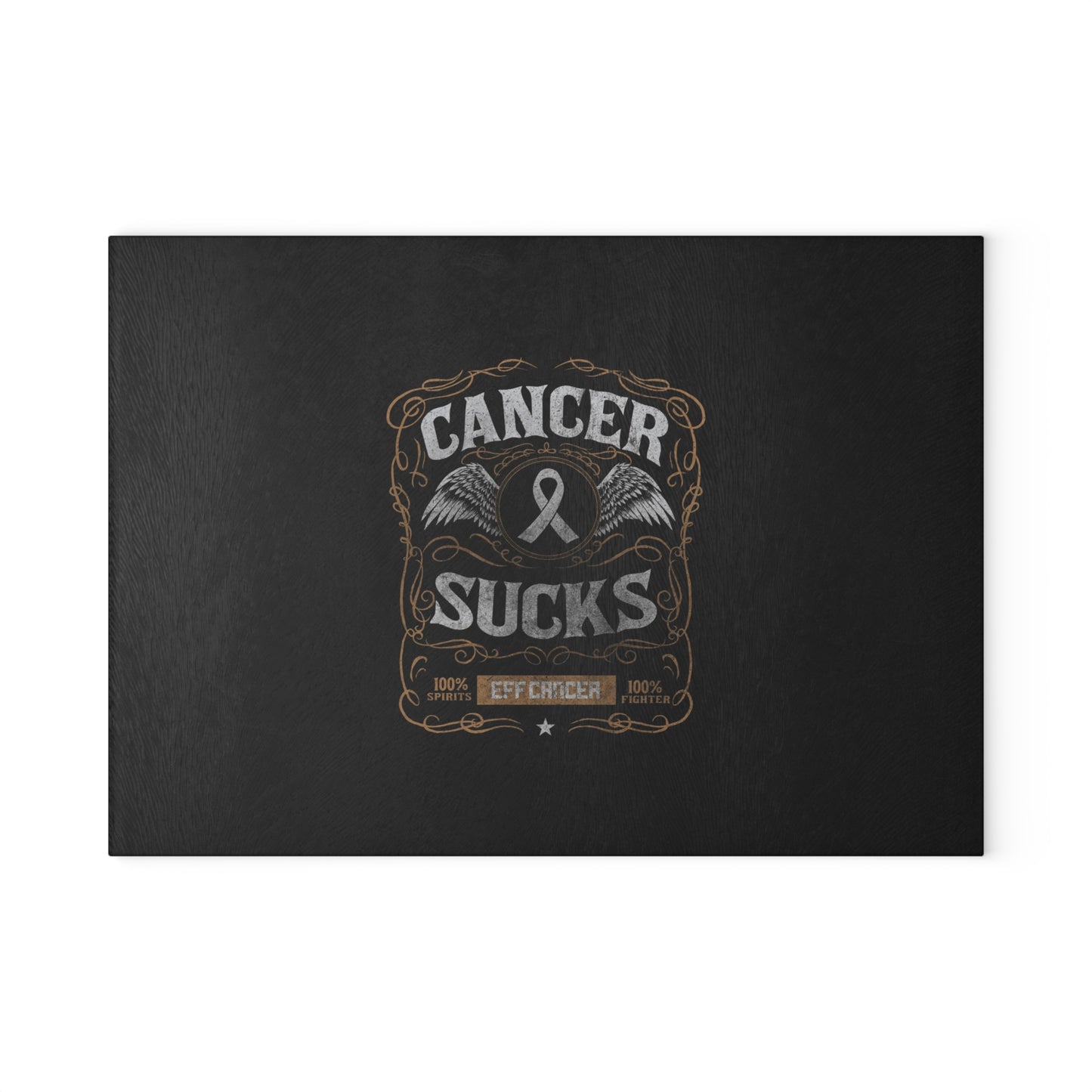 Vintage Sucks Glass Cutting Board