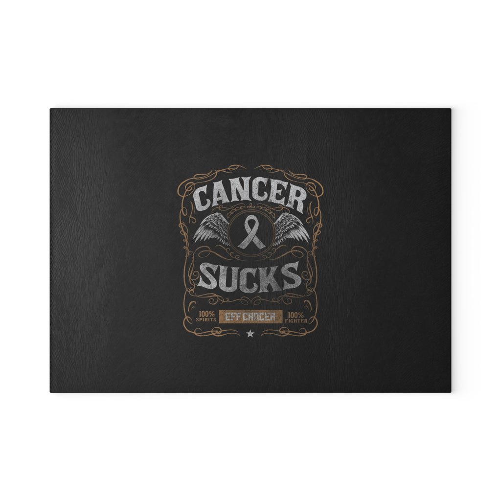 Vintage Sucks Glass Cutting Board