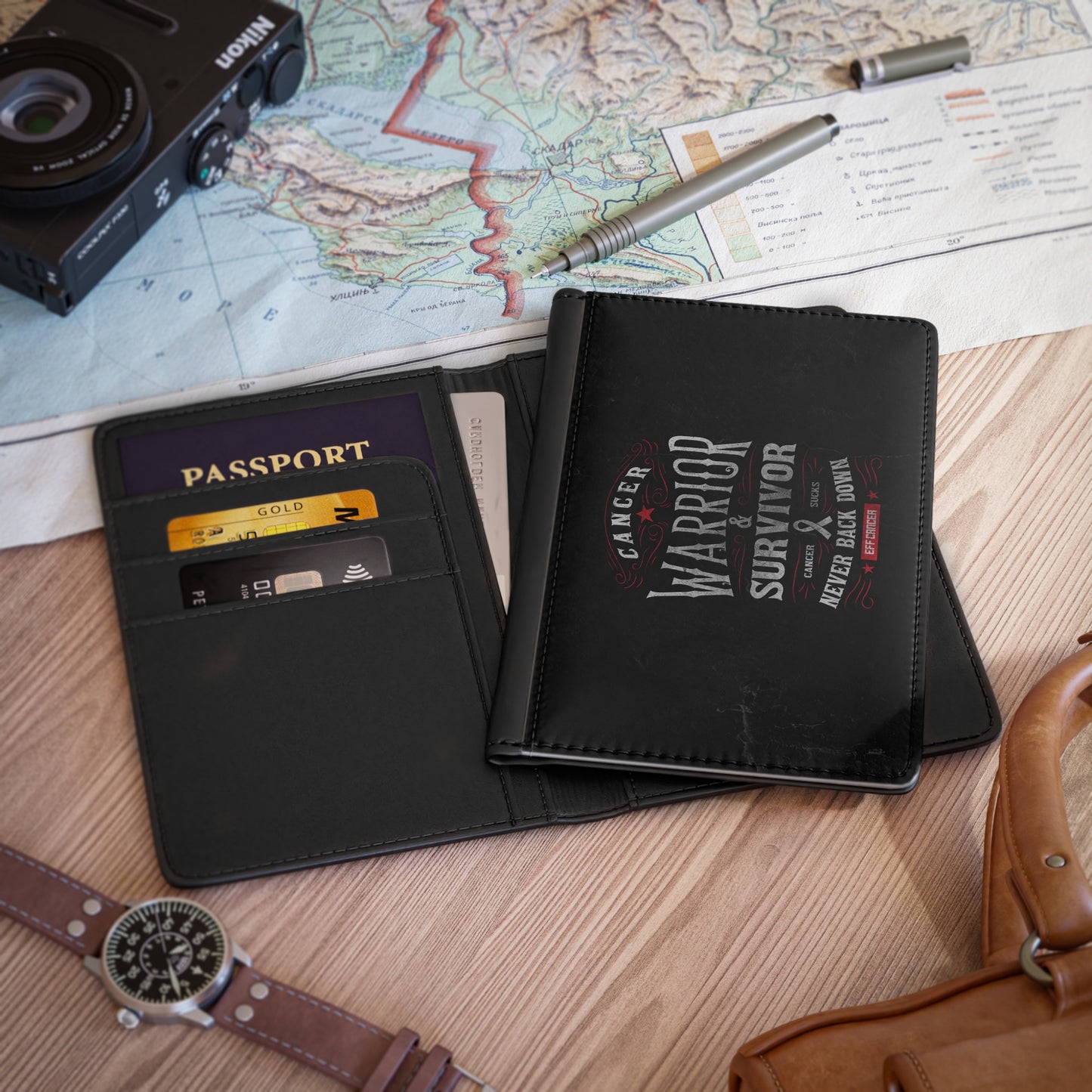 Vintage Warrior Passport Wallet