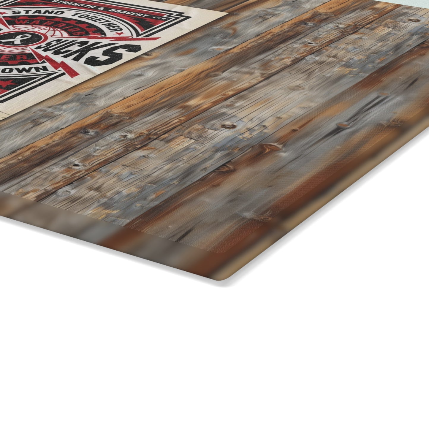 Cancer Sucks Street Glass Cutting Board