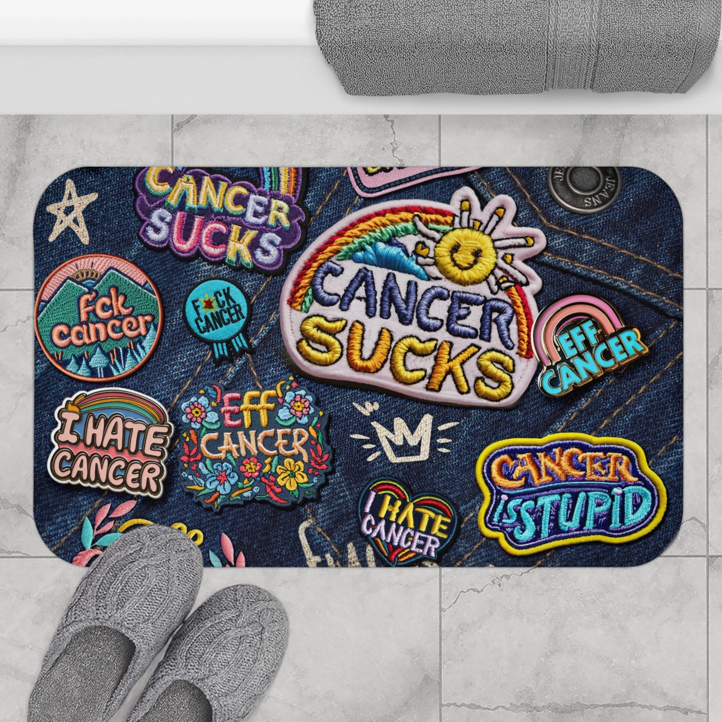 Patchy Bath Mat