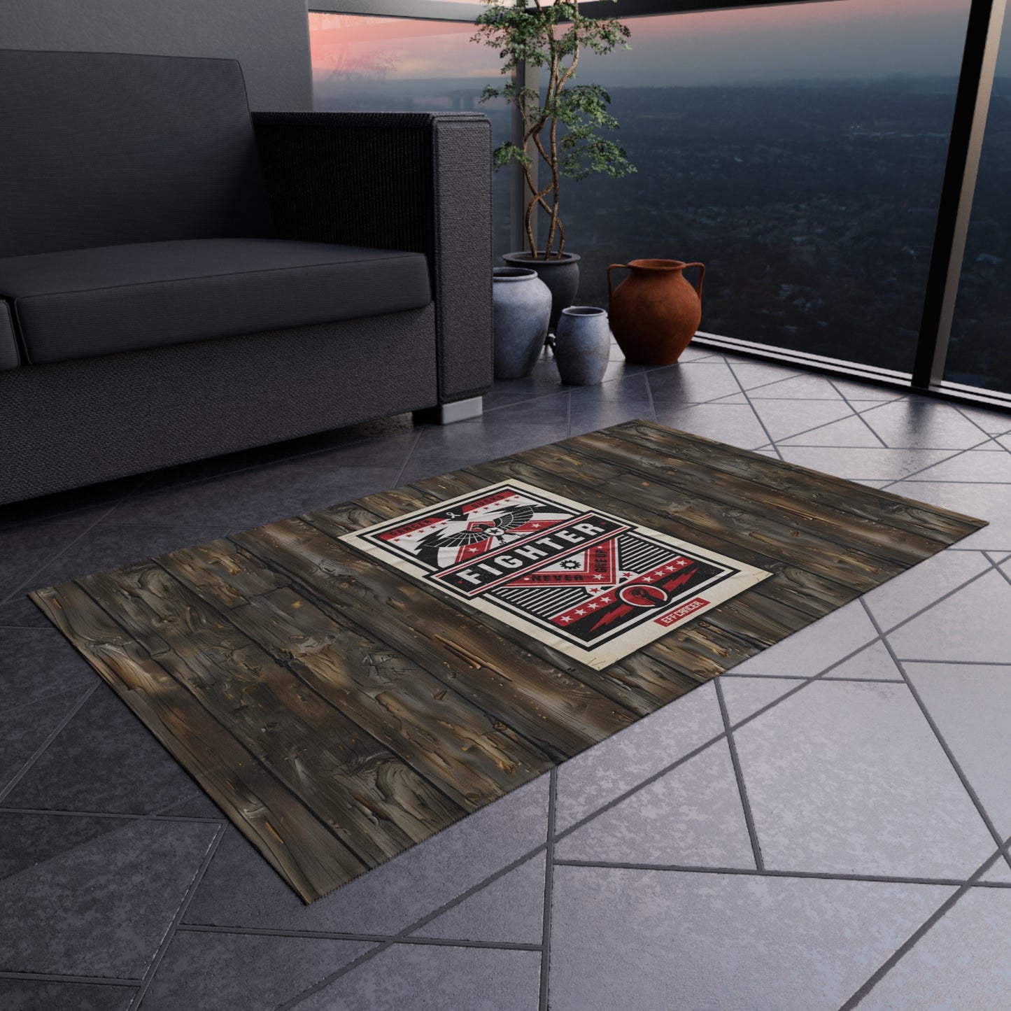 Fighter Street Outdoor Rug