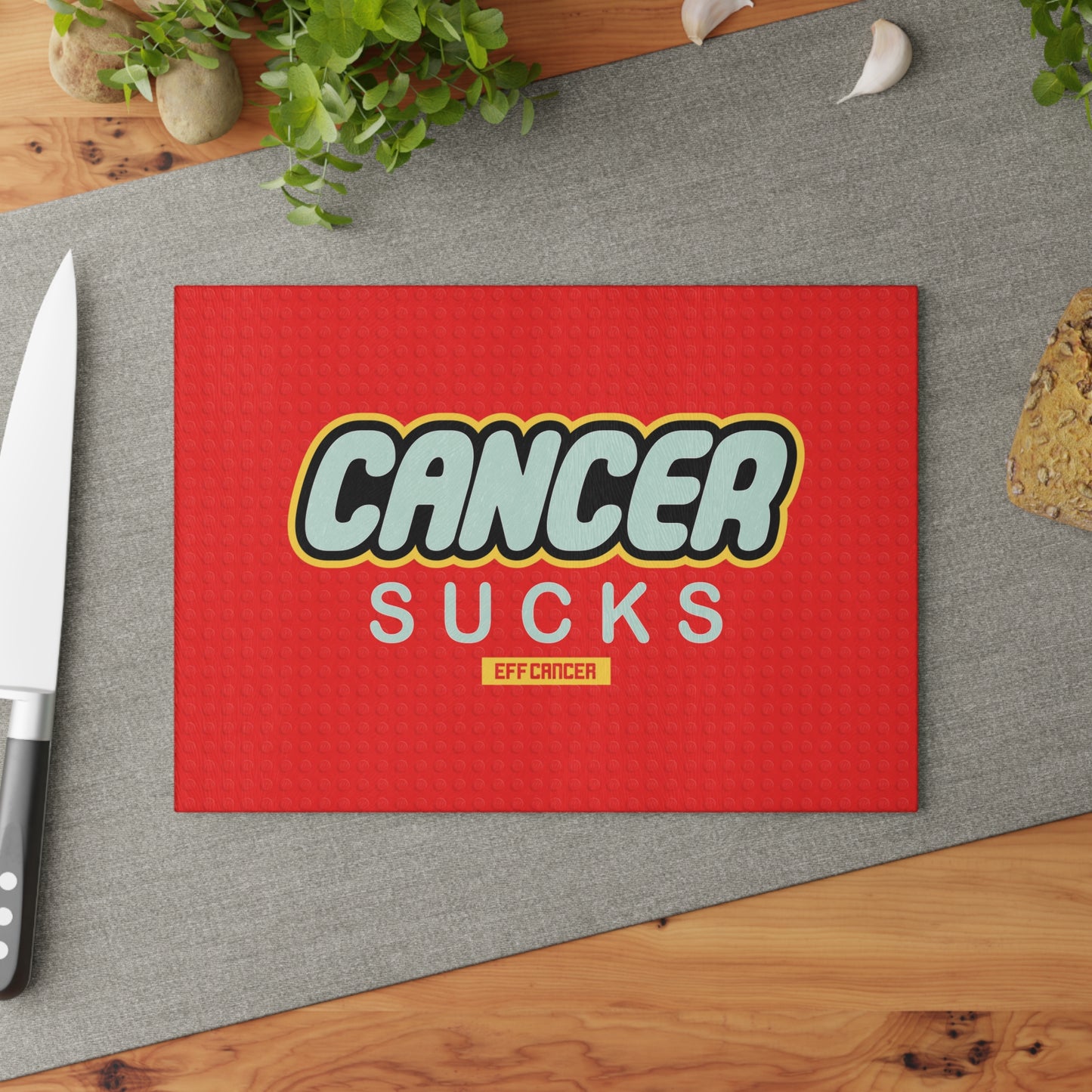 Blocks Glass Cutting Board