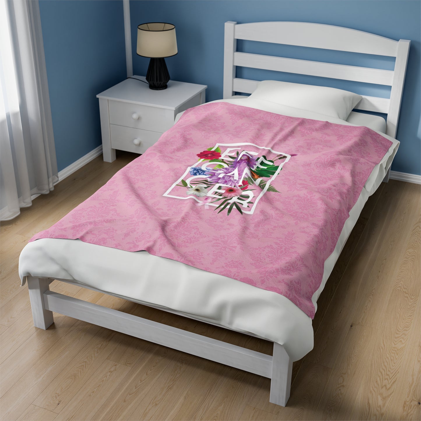 Floral Eff Plush Blanket