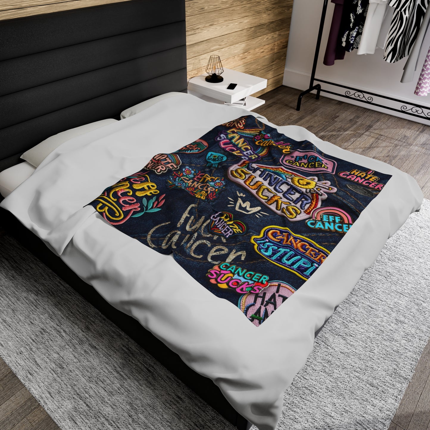 Patchy Plush Blanket