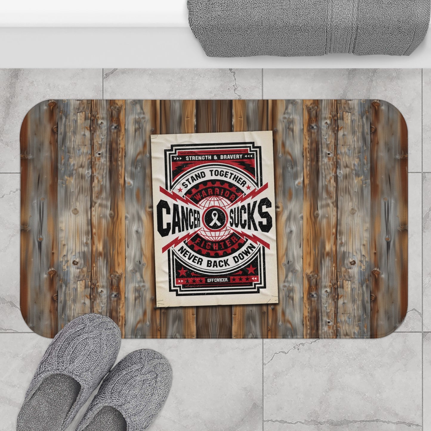 Cancer Sucks Street Bath Mat