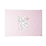 Floral Eff Glass Cutting Board