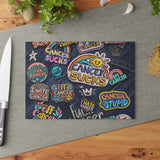 Patchy Glass Cutting Board